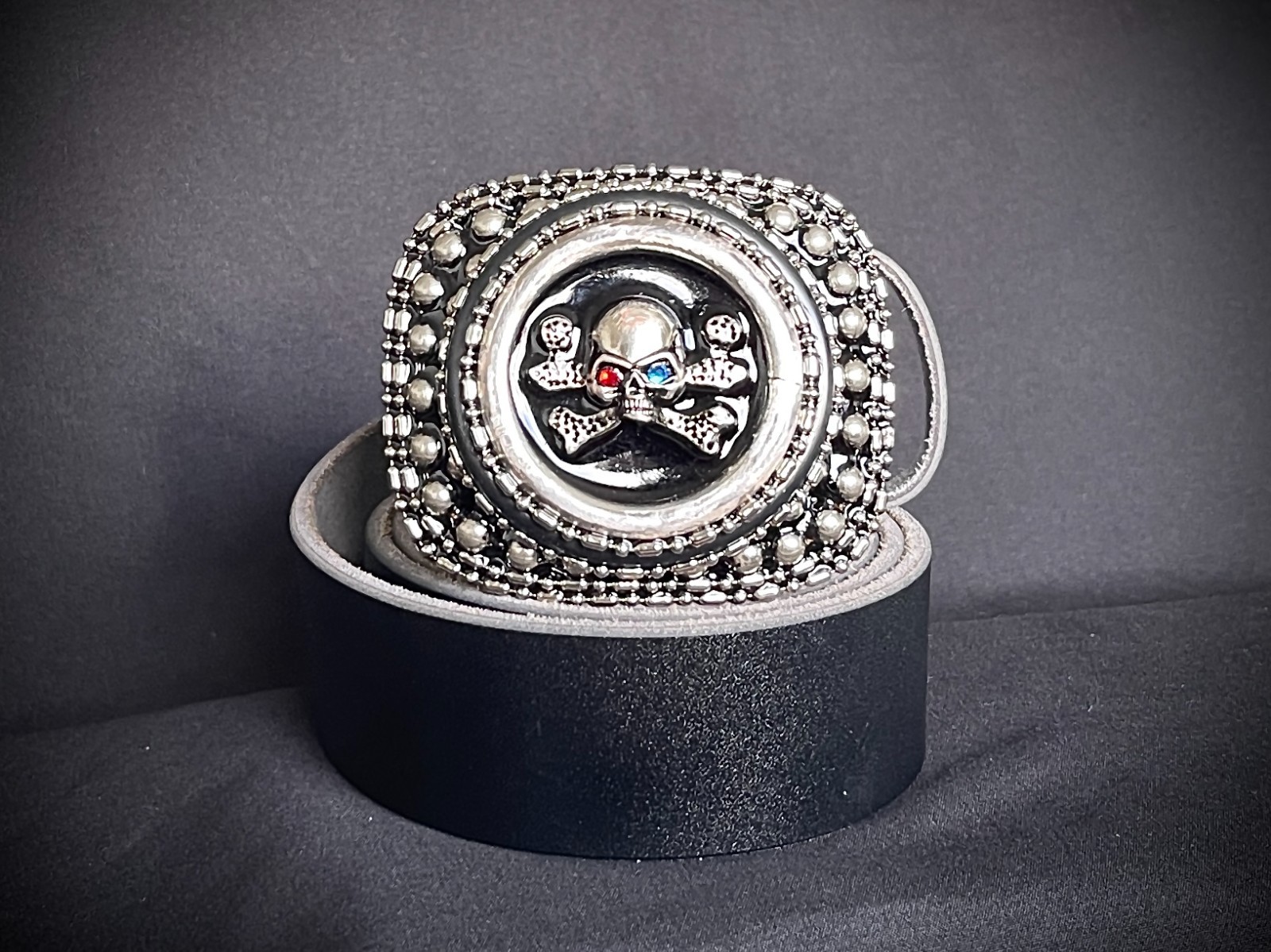 “This Mortal Coil” Skull Belt Buckle OOAK Gothic Artifact Darren McNeese