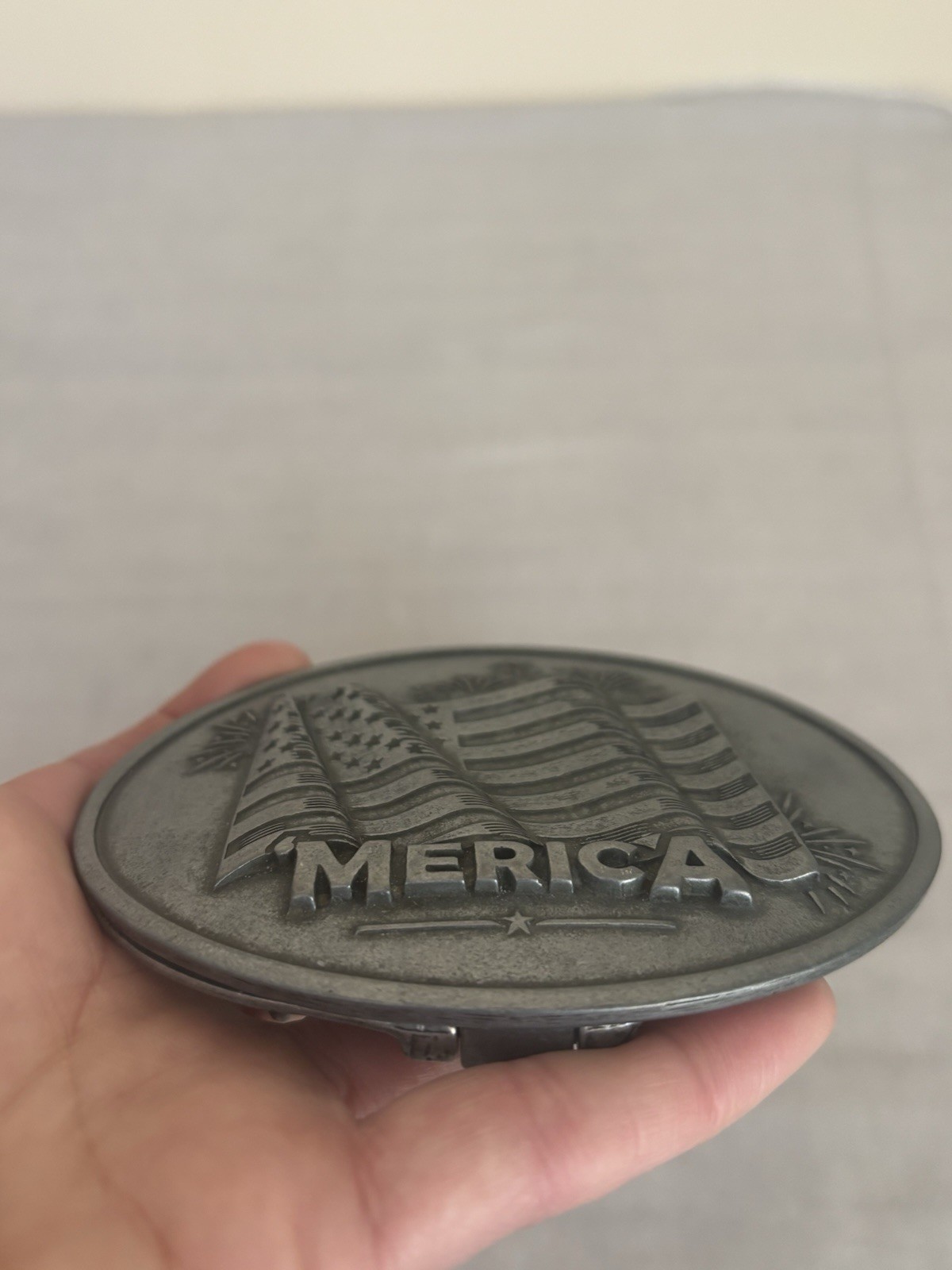 Belt Buckle Beer Bottle Holder USA Merica American Flag Beverage Holder Men’s 34