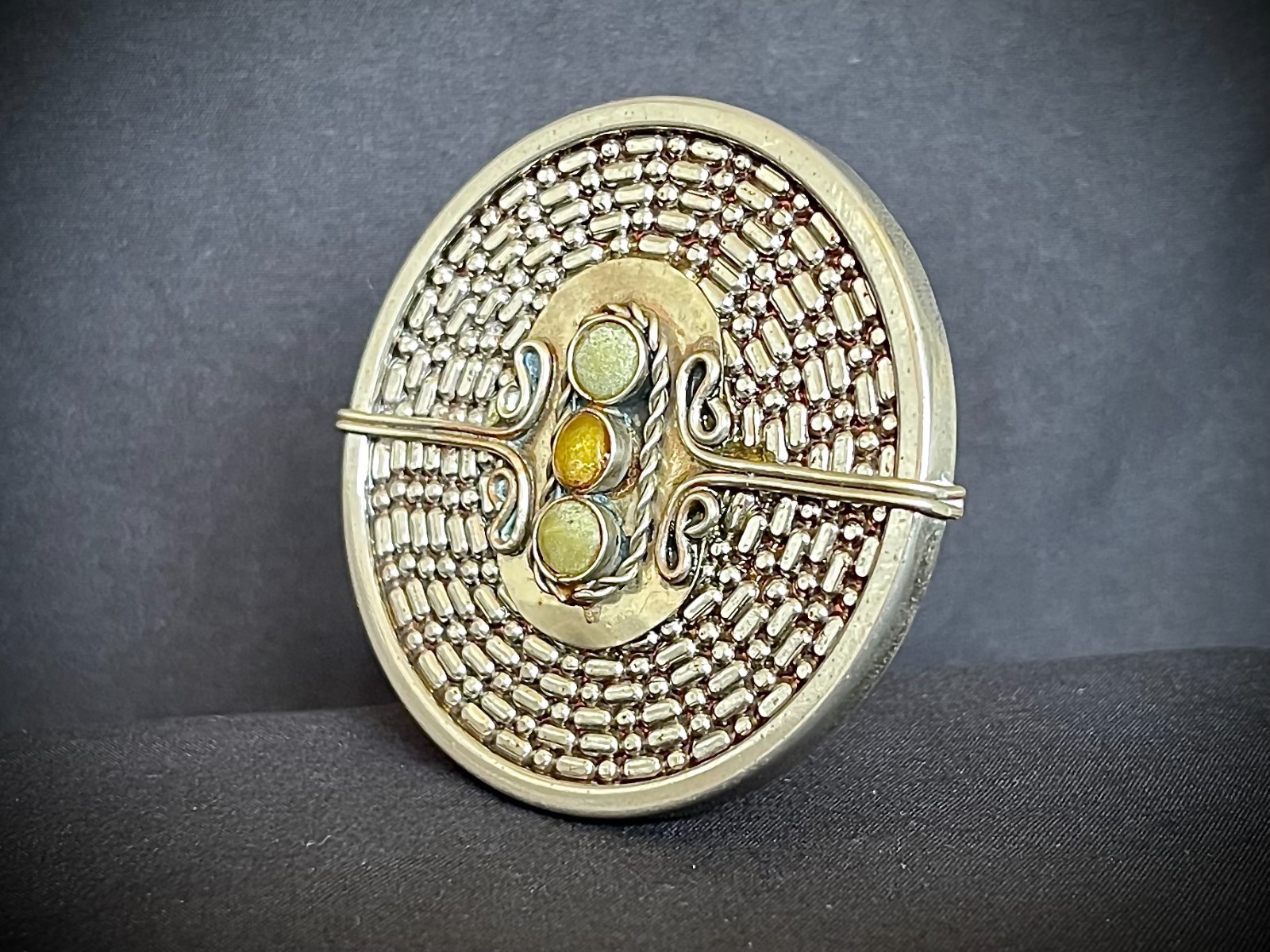 Belt Buckle 2007-2009 Archive Sterling Ring Peruvian Stones OOAK Darren McNeese