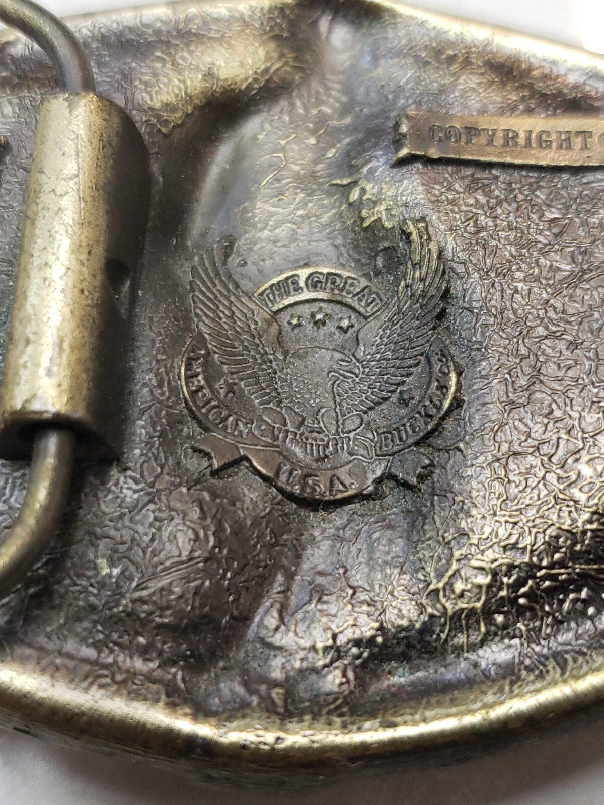 1982 Native American Indian on Horse Great American Belt Buckle Co #353 NOS