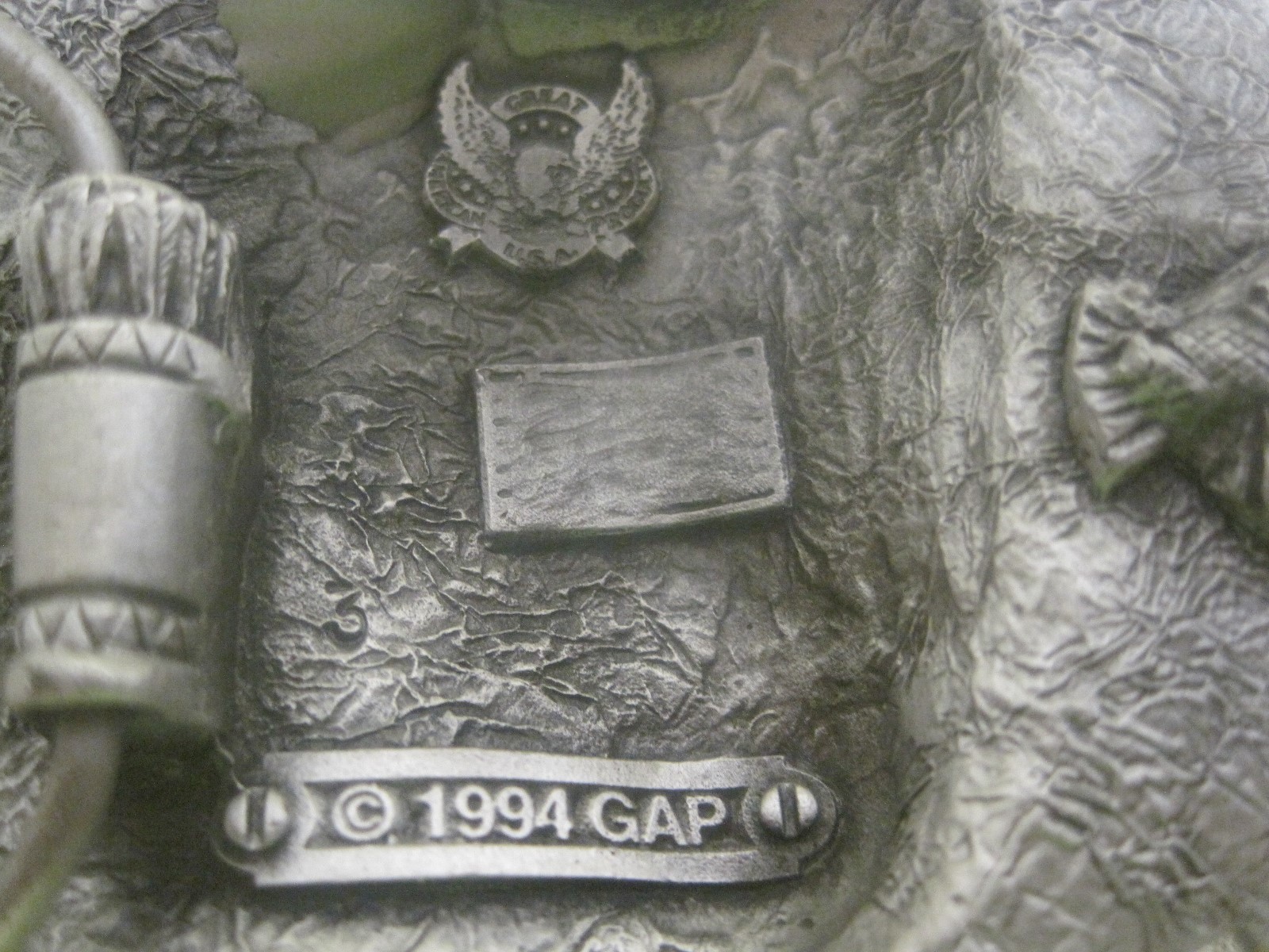 1994 The Great American Buckle Co Buffalo Head #4182 Belt Buckle 3 1/2&Prime; x 2 3/4&Prime;