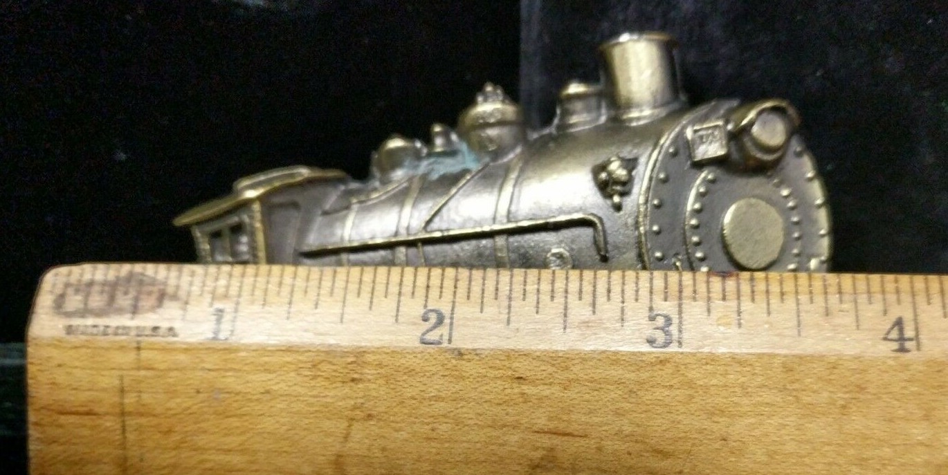 Vintage 1980 Belt Buckle Great American Buckle Co Train Steam Engine Signed #&rsquo;d