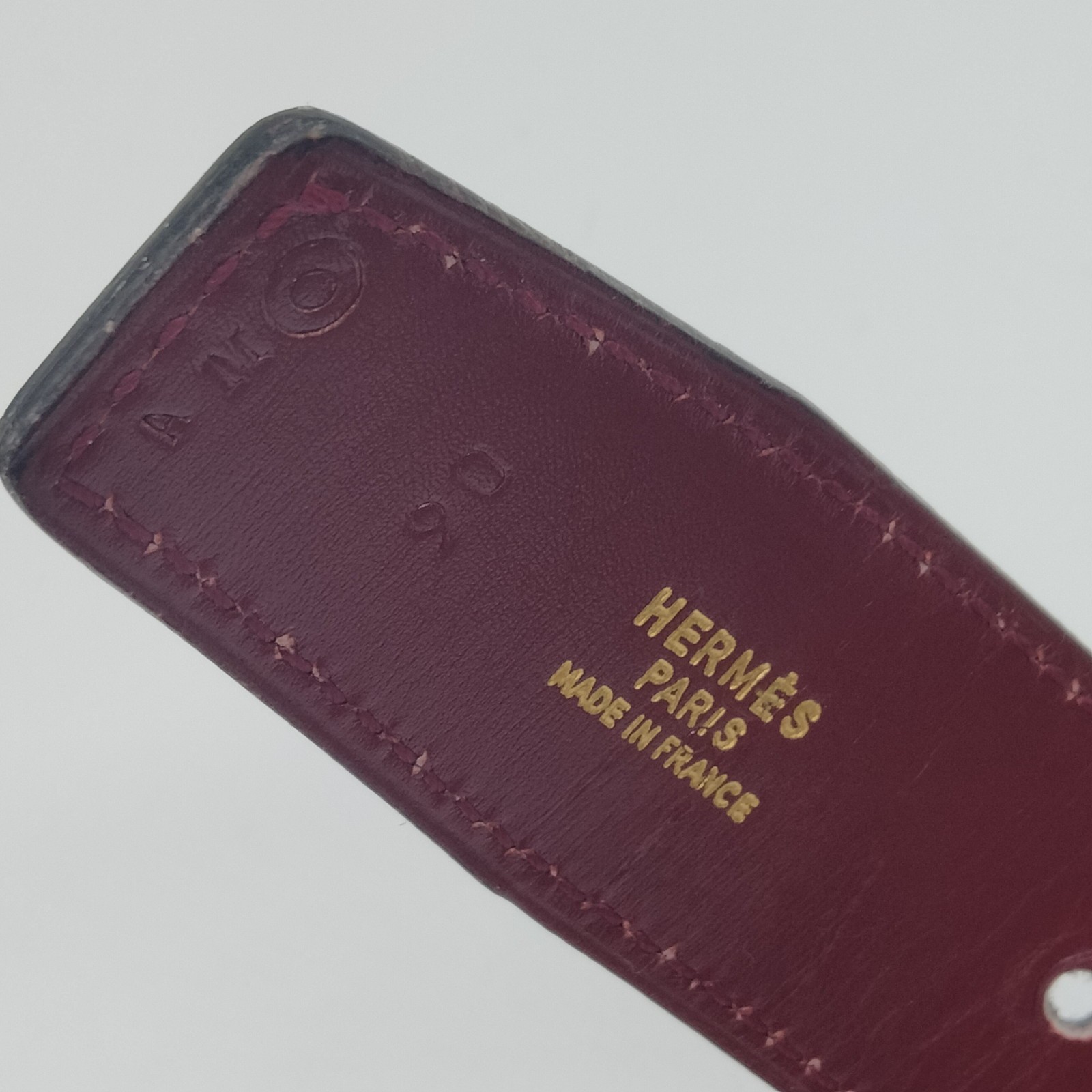 Hermes Belt Black Bordeaux Leather 2886257