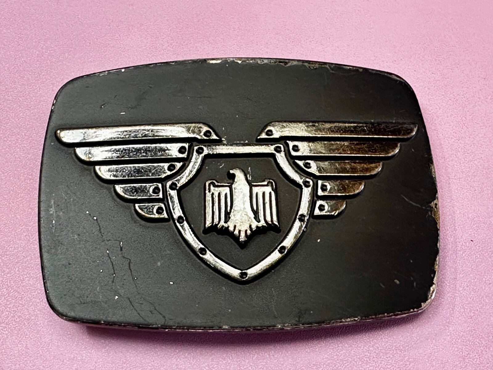 Thunderbird Emblem Logo With Wings 90&rsquo;S Chrome Brand 6172 Belt Buckle