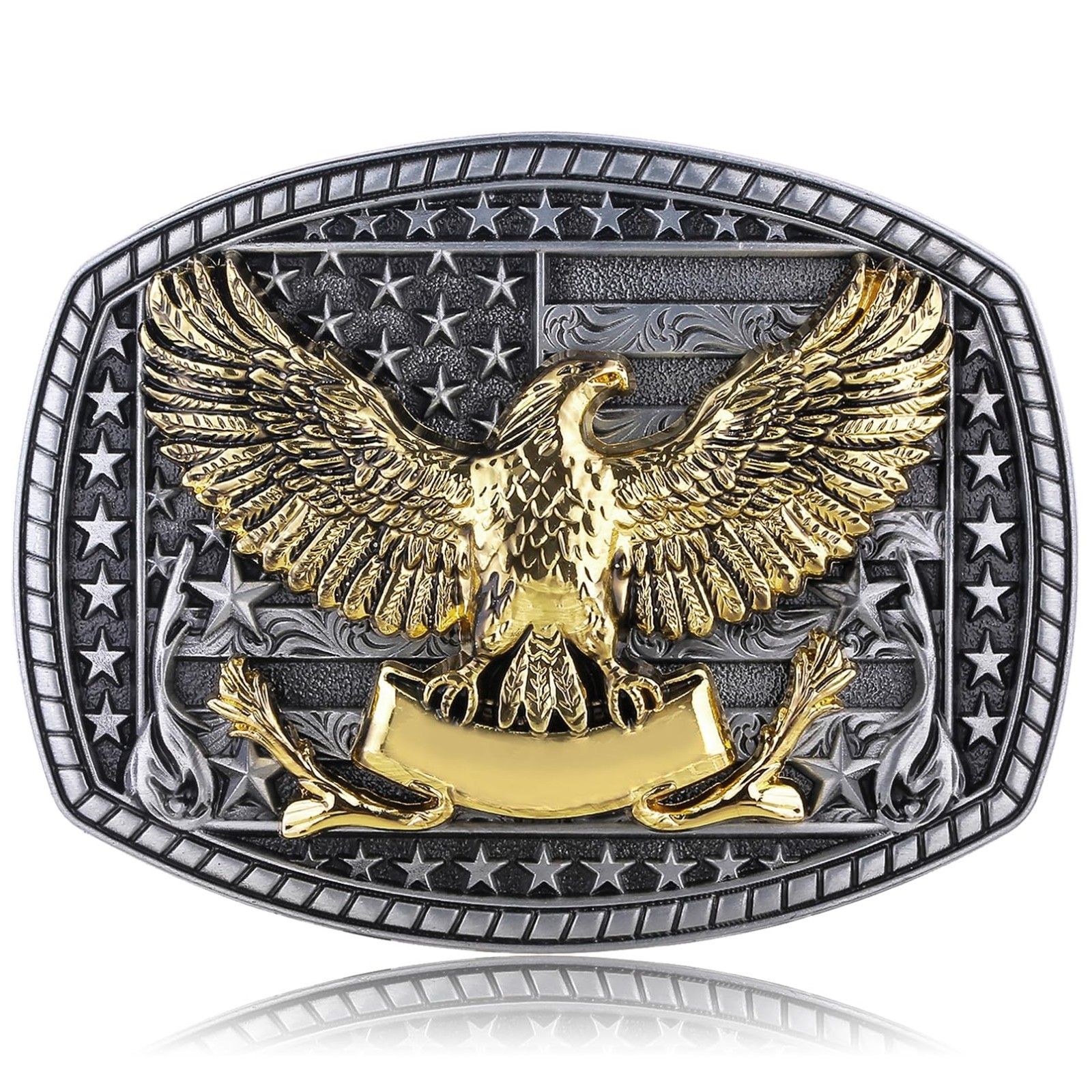 American Flag Cowboy Eagle Belt Buckle – Western Style Halloween Costume Accesso
