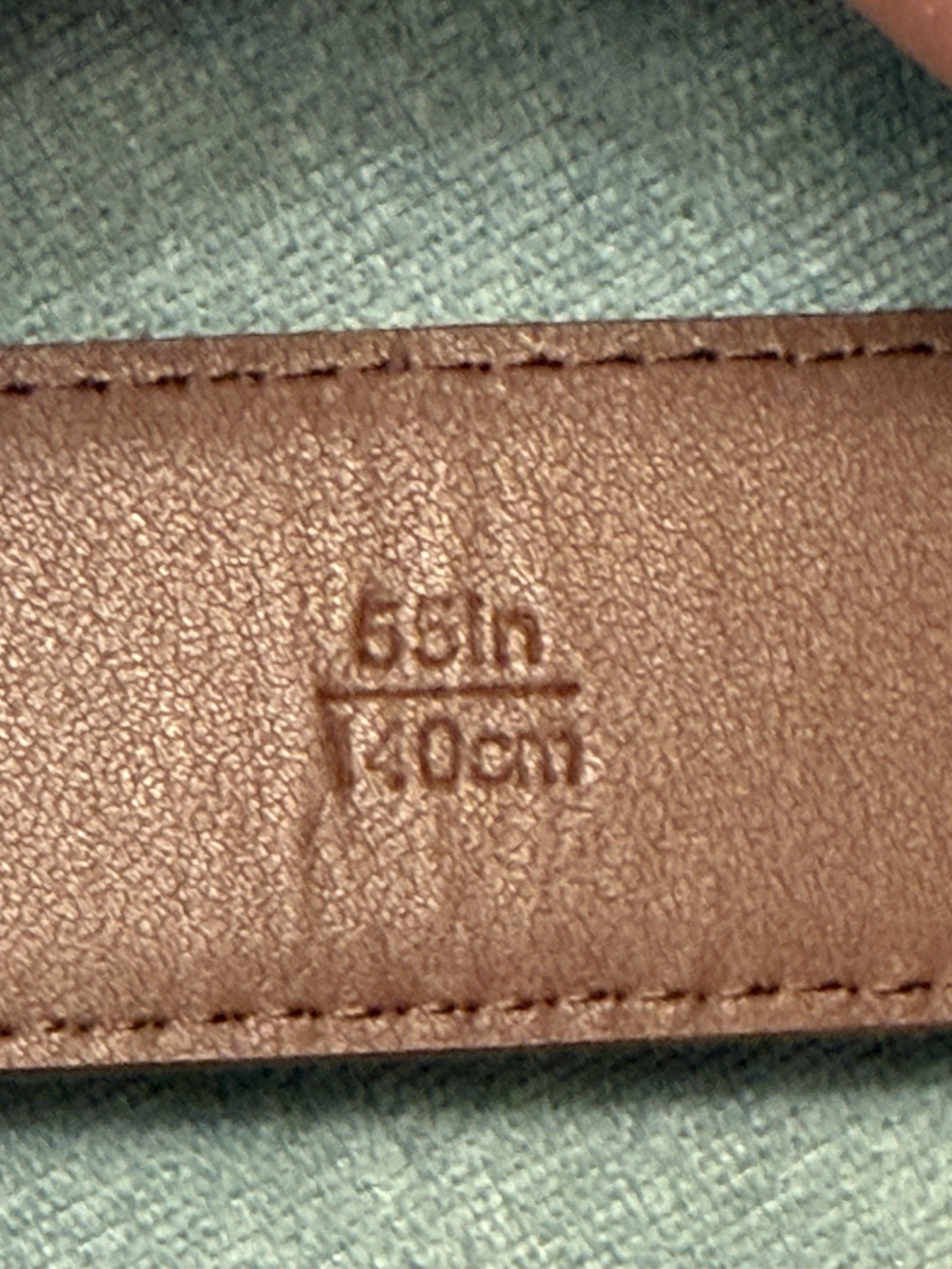 NIB Anson Belt Strap Buckle Holeless Ratcheting 55&Prime; Brown Buffalo Tanned Leather