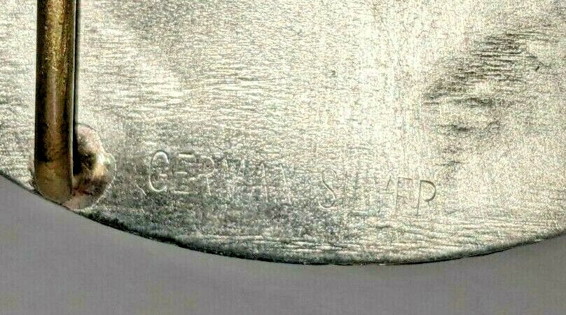 German Silver Rodeo Cowboy Bucking Bronco Horse Belt Buckle Vintage RARE HTF EUC
