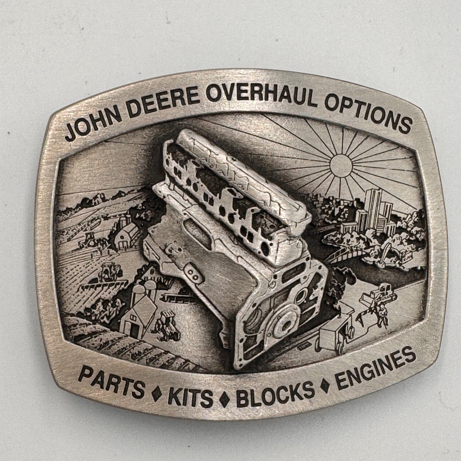 Vintage 1995 John Deere Overhaul Options Belt Buckle Spec Cast Limited Edition