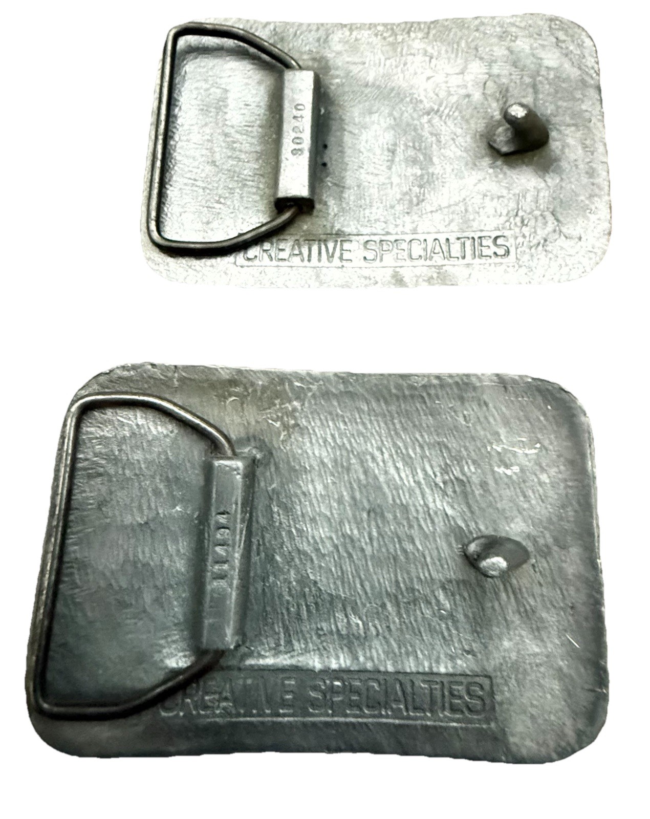 Vintage Belt Buckle (2) “Smart Tools” Pewter, Metal
