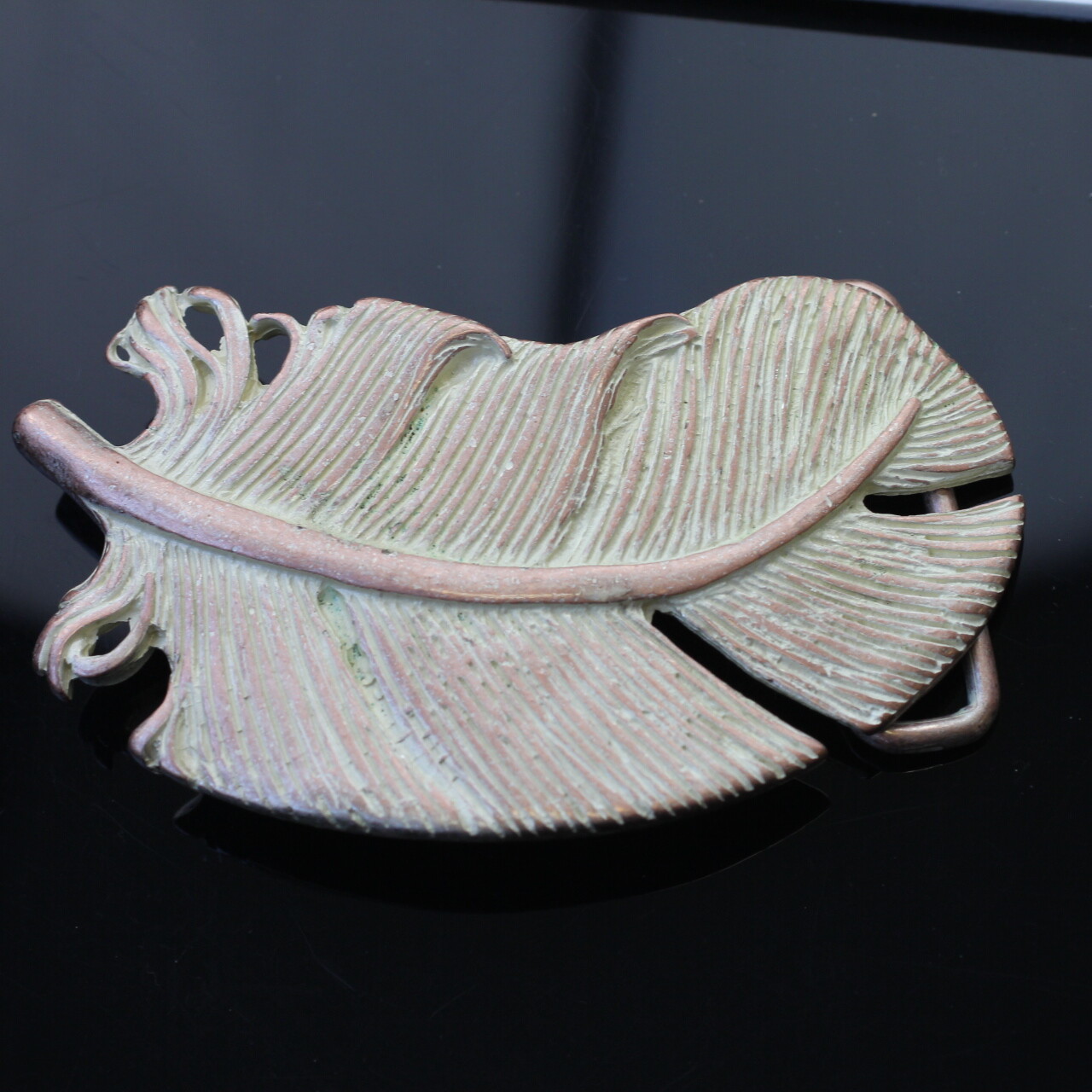 Belt buckle feather antique rose removable buckle buckle for 4 cm leather belt