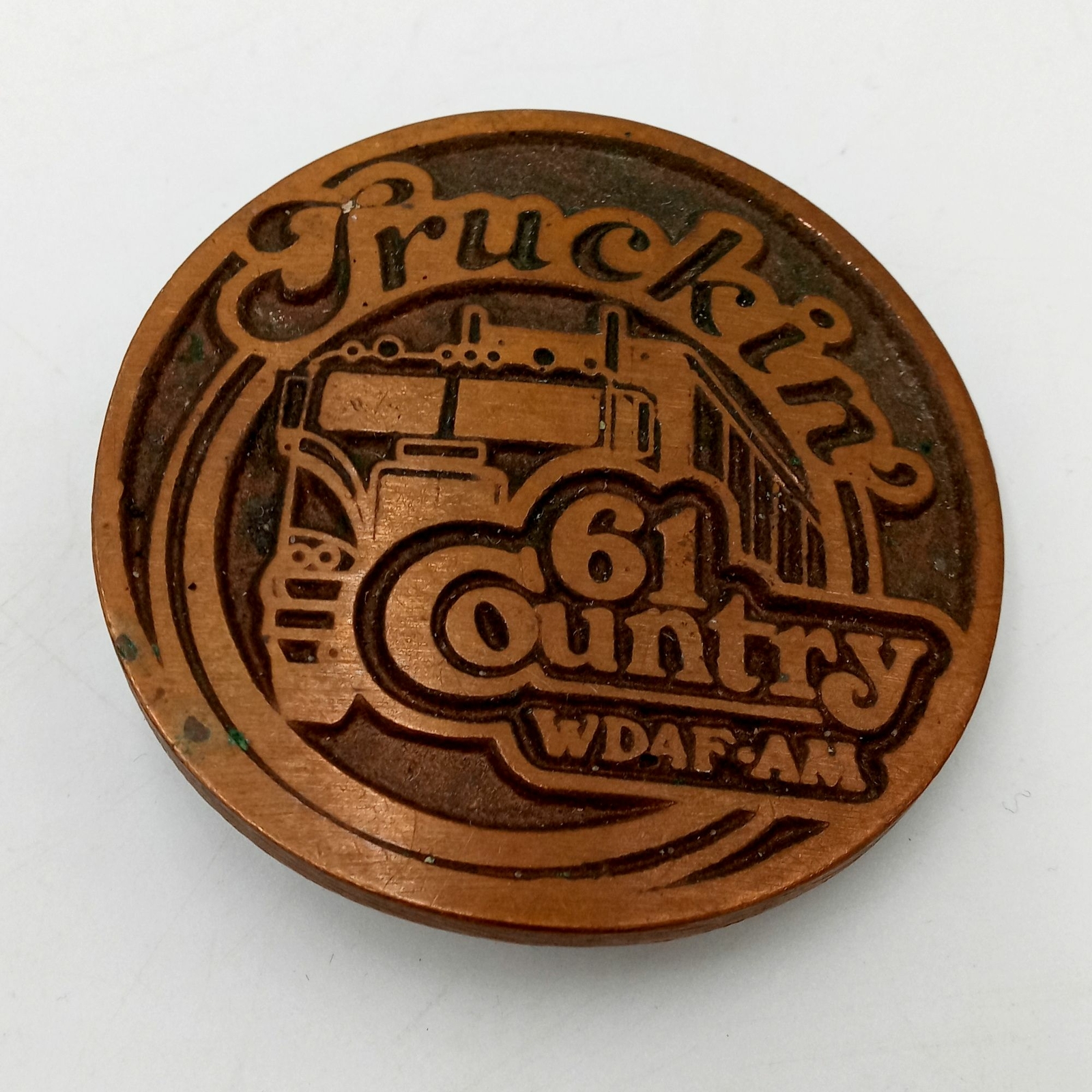 Truckin Radio Belt Buckle 61 WDAF AM Vintage Road Music Musician Western