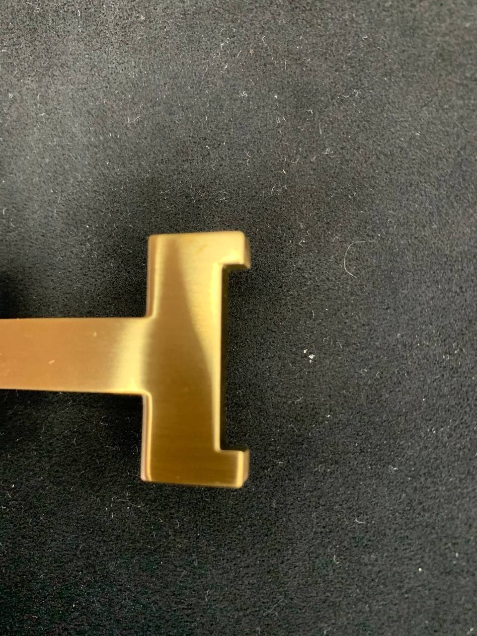 H Logo Belt Buckle 32mm 1.25&Prime; Unisex Gold