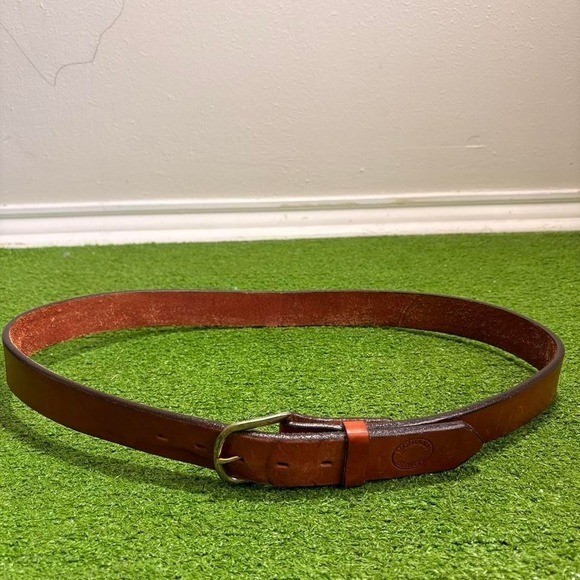 Montana Slings Men&rsquo;s Leather Heavy Utility Belt Size 42 Brass Buckle