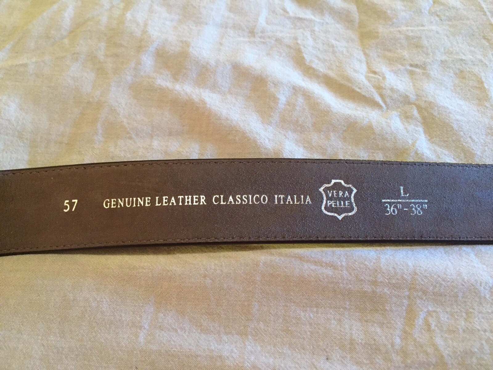 Vera Pelle Genuine Leather Classico Italia Limited Edition Belt Serial N0: 716 L