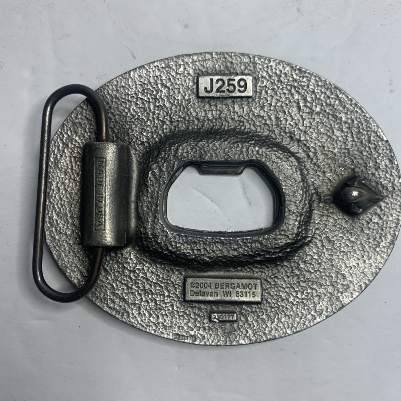 Got Verbena? Beer Bottle Opener Oval Western Metal Novelty Belt Buckle 2004 USA