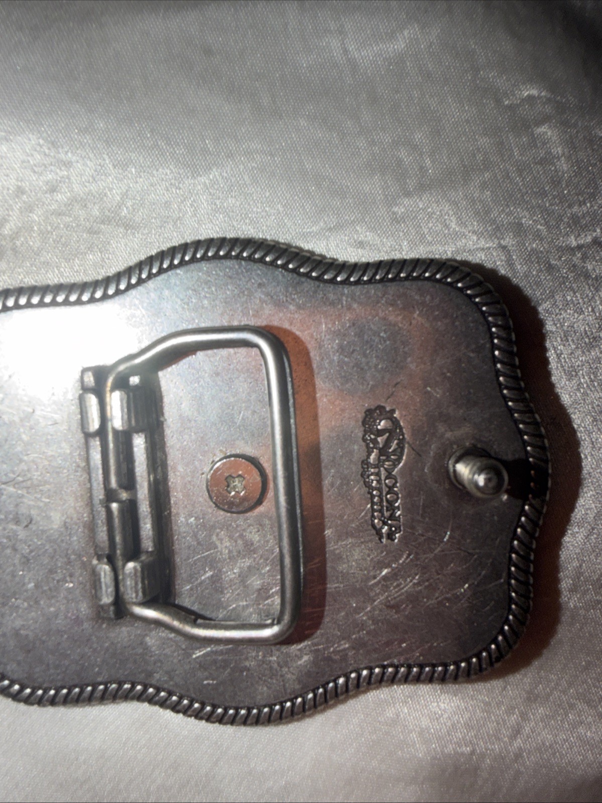 vintage NOCONA belt buckle RODEO metal steel WESTERN cowboy BULL RIDER