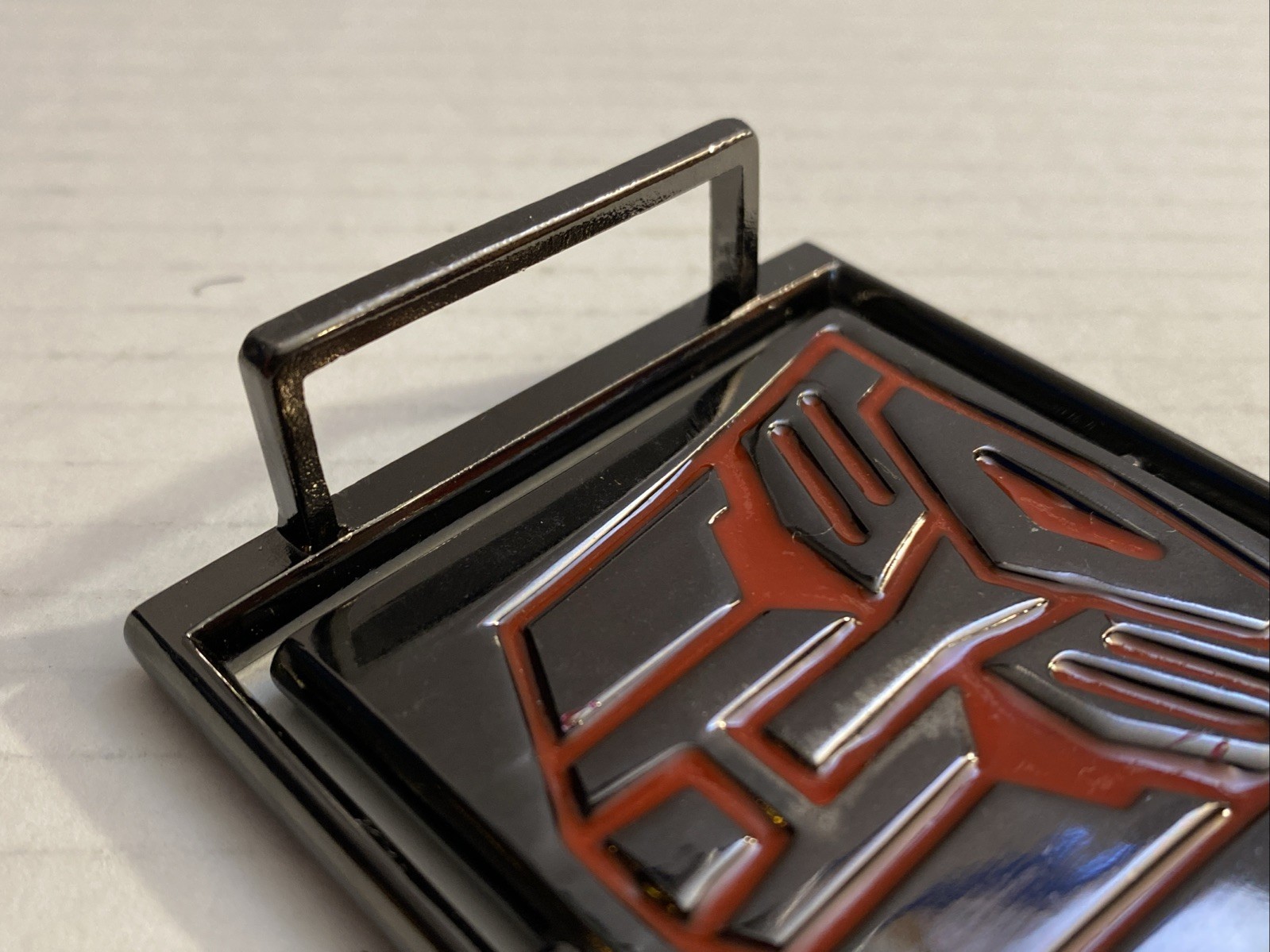Transformers Reversible Metal Logo Belt Buckle Autobot Decepticon