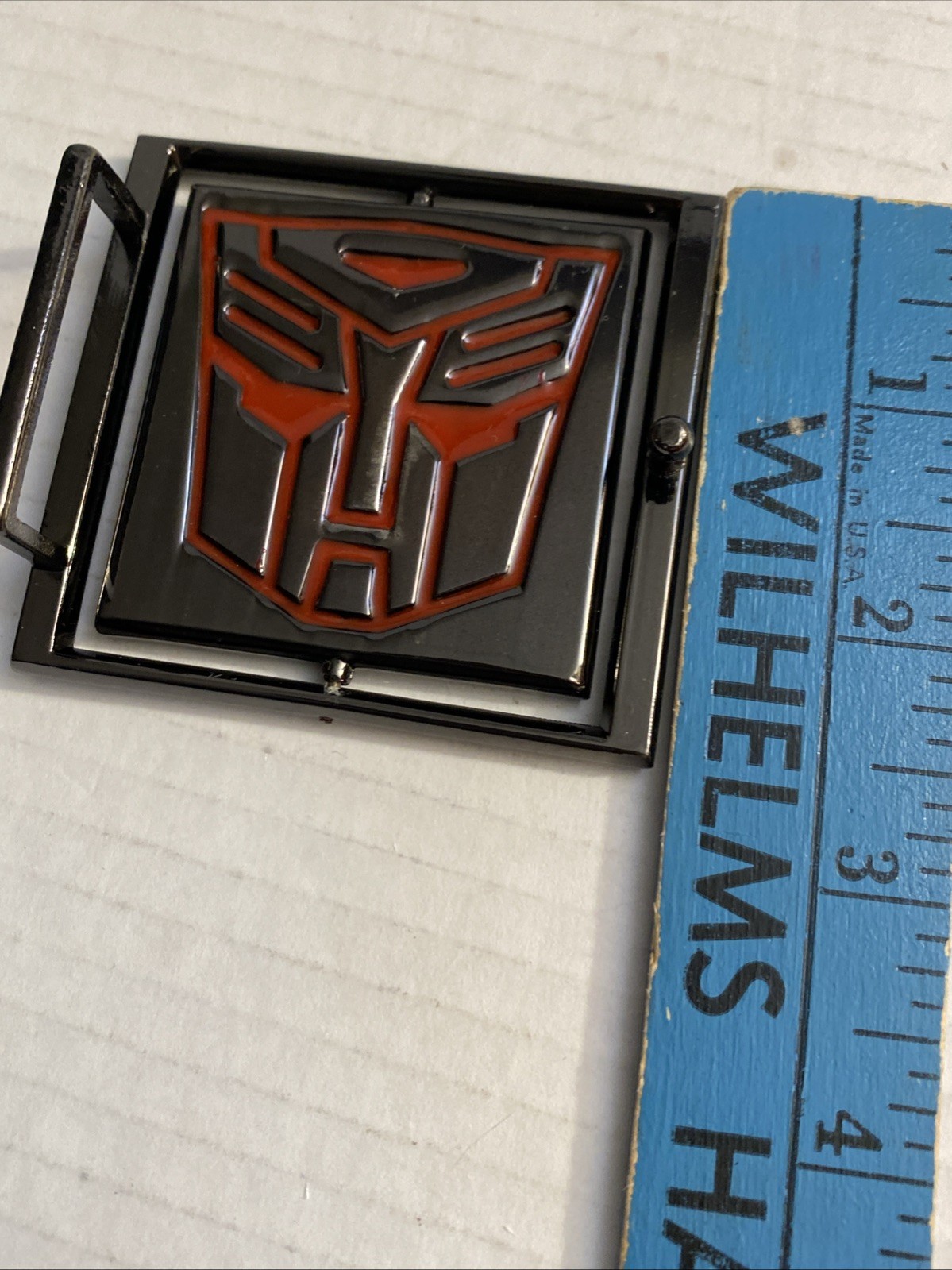 Transformers Reversible Metal Logo Belt Buckle Autobot Decepticon
