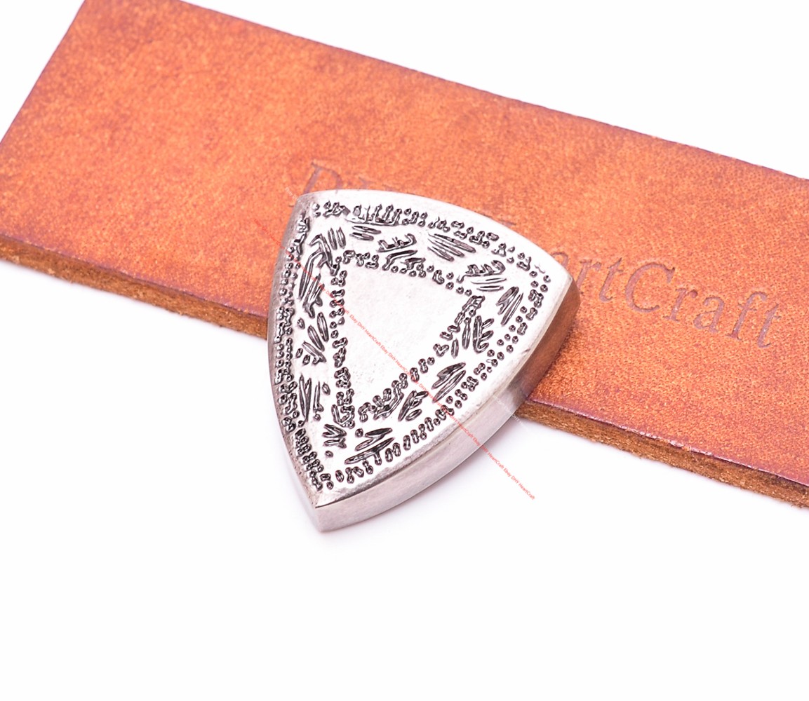 30MM Engraved Floral Western Leathercraft 4-Piece Set Belt Buckle Antique Silver