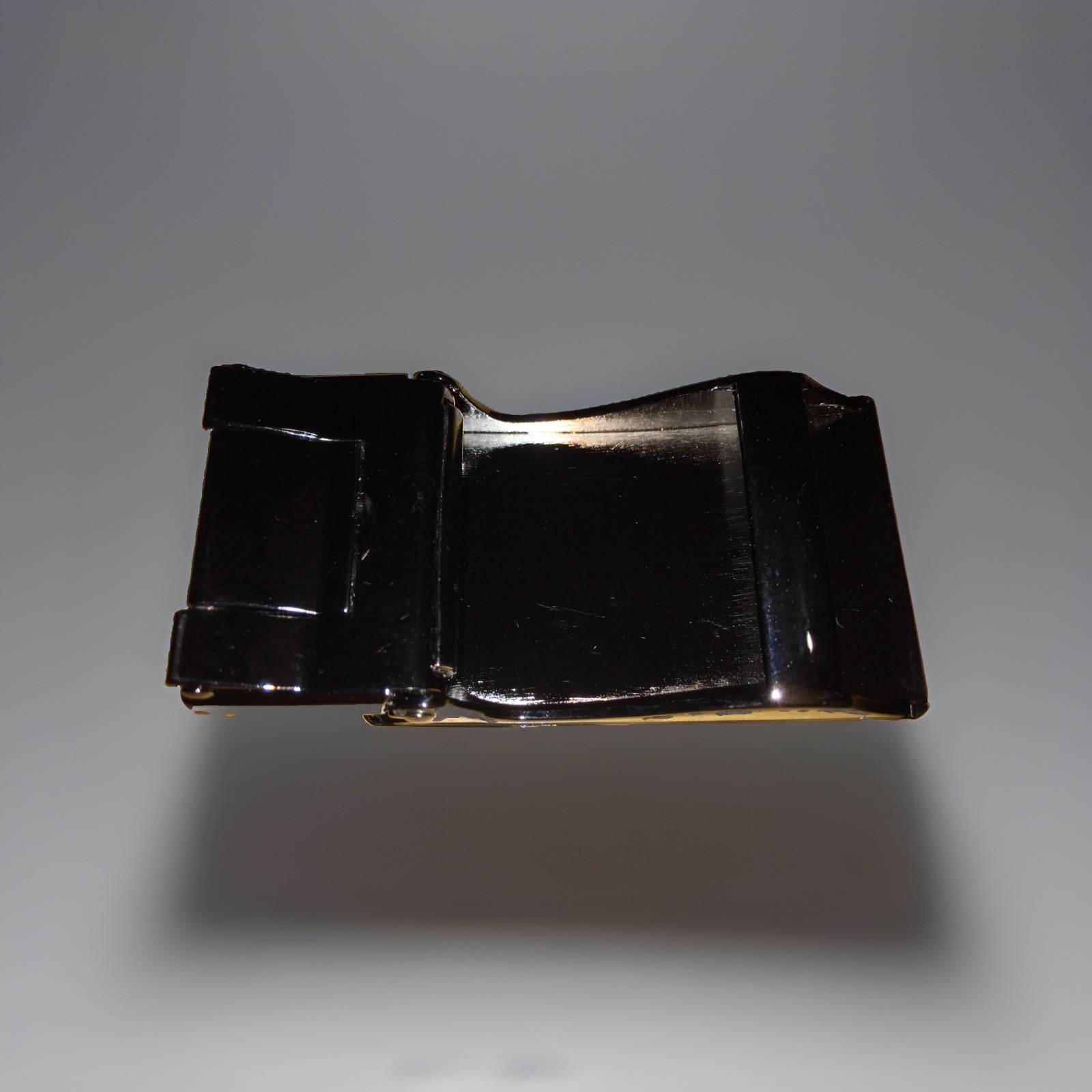 Mens Black Belt Buckle Ratchet Fashion Slide Metal NOS