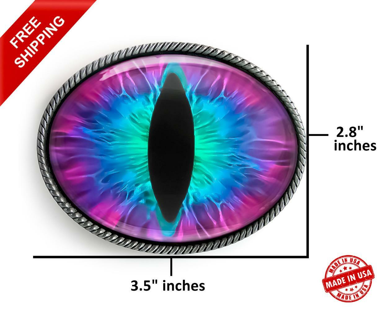 Purple Monster Eyeball Belt Buckle – Halloween Taxidermy Cosplay Buckle – 94-E