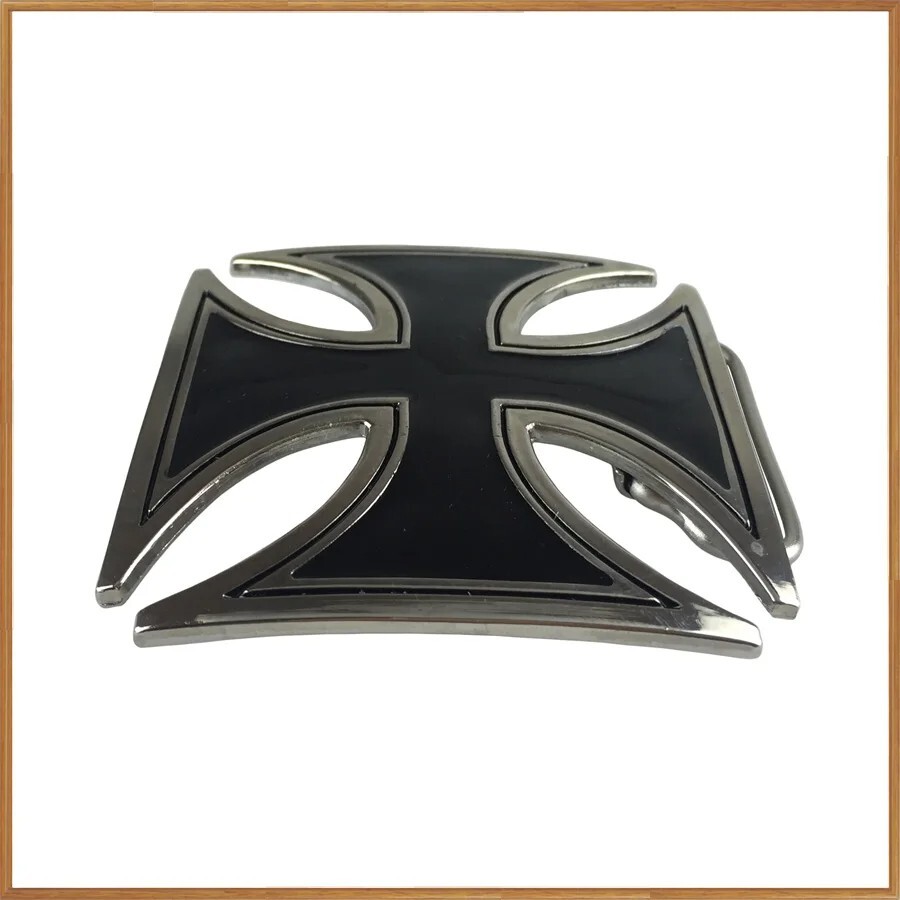 IRON CROSS BELT BUCKLE maltese cross chopper motorcycle outlaw biker buckle