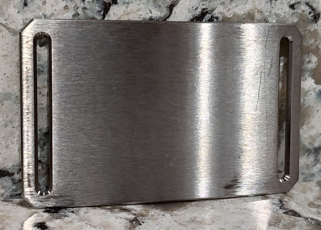GRIP6 BELT BUCKLE – TITANIUM – CLASIC in NATURAL – 1.5 INCH WIDE – WOMEN and MEN