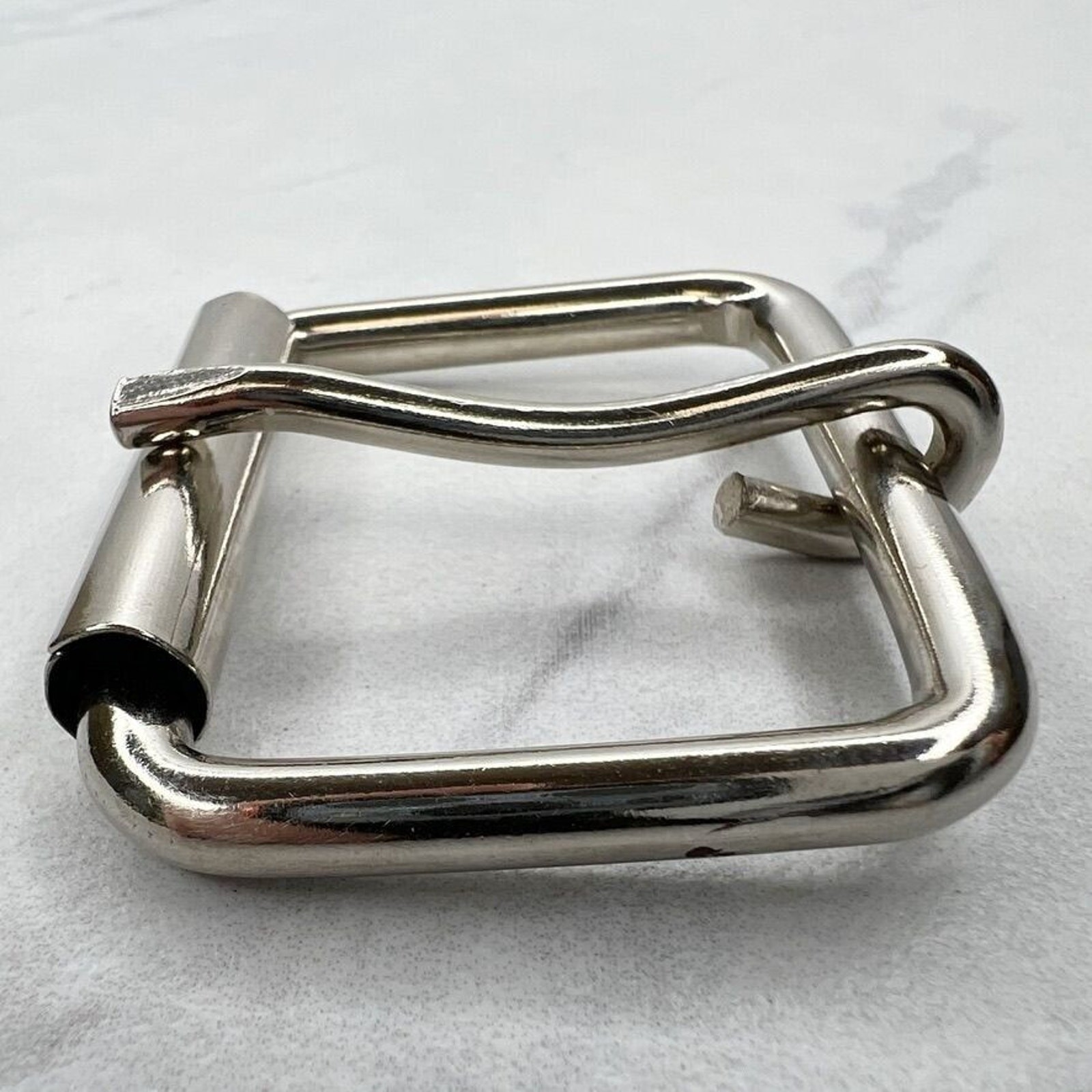 Silver Tone Simple Basic Roller Belt Buckle