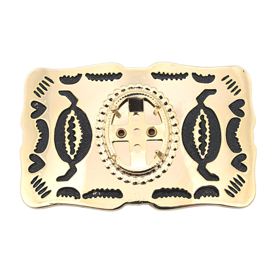 Stone Cabochon Belt Buckle Blank Crimp Bezel Jewelry Craft Project 18mm X 25mm
