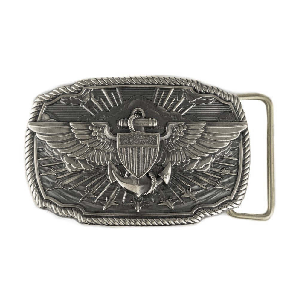 The United States Naval Aviation german silver belt buckle, Marines Navy, USA