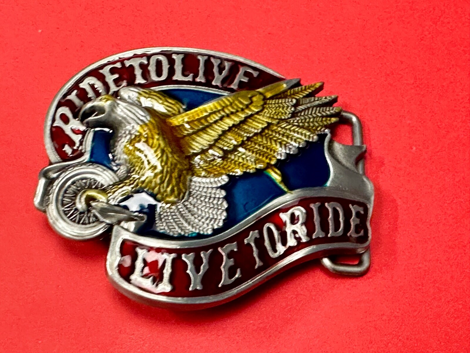 Live To Ride, Ride To Live Bikers Way Of Life Motorcycle Eagle New Belt Buckle