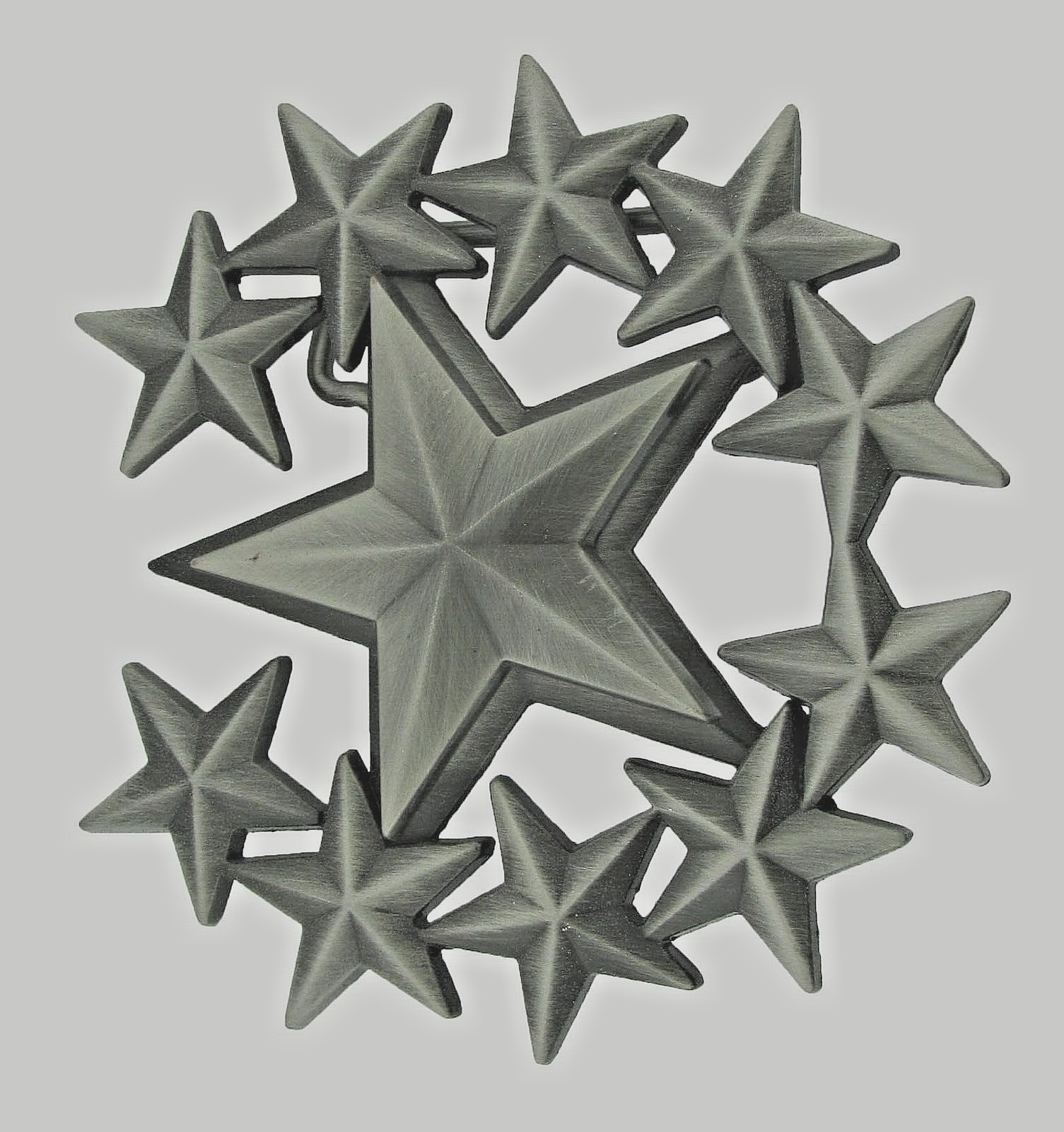 New Star Belt Buckle Cowboy Style Antique Gray Metal Western Rodeo Men Women