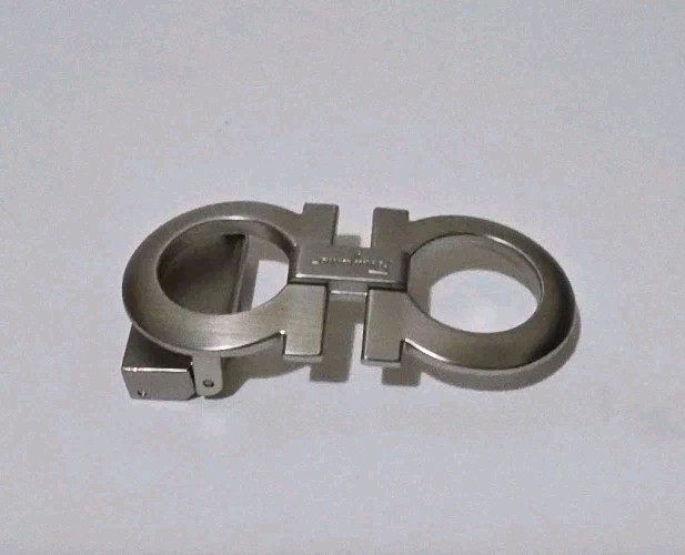 AUTH. SALVATORE FERRAGAMO SILVER GANCINI BELT BUCKLE FOR 1.3&Prime; WIDE BELT STRAP