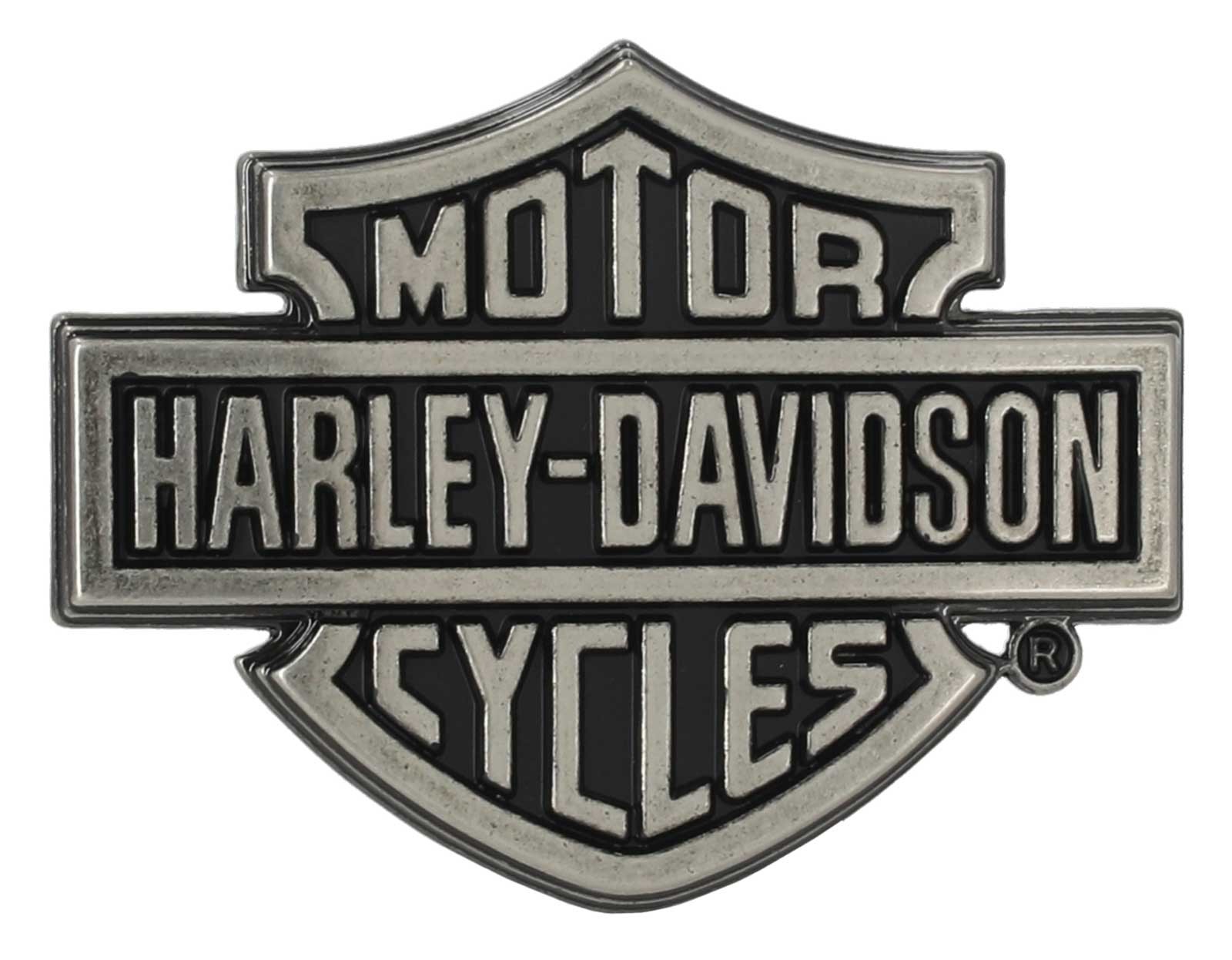 Harley-Davidson Men&rsquo;s Bar & Shield Logo Belt Buckle, Silver Nickel Finish