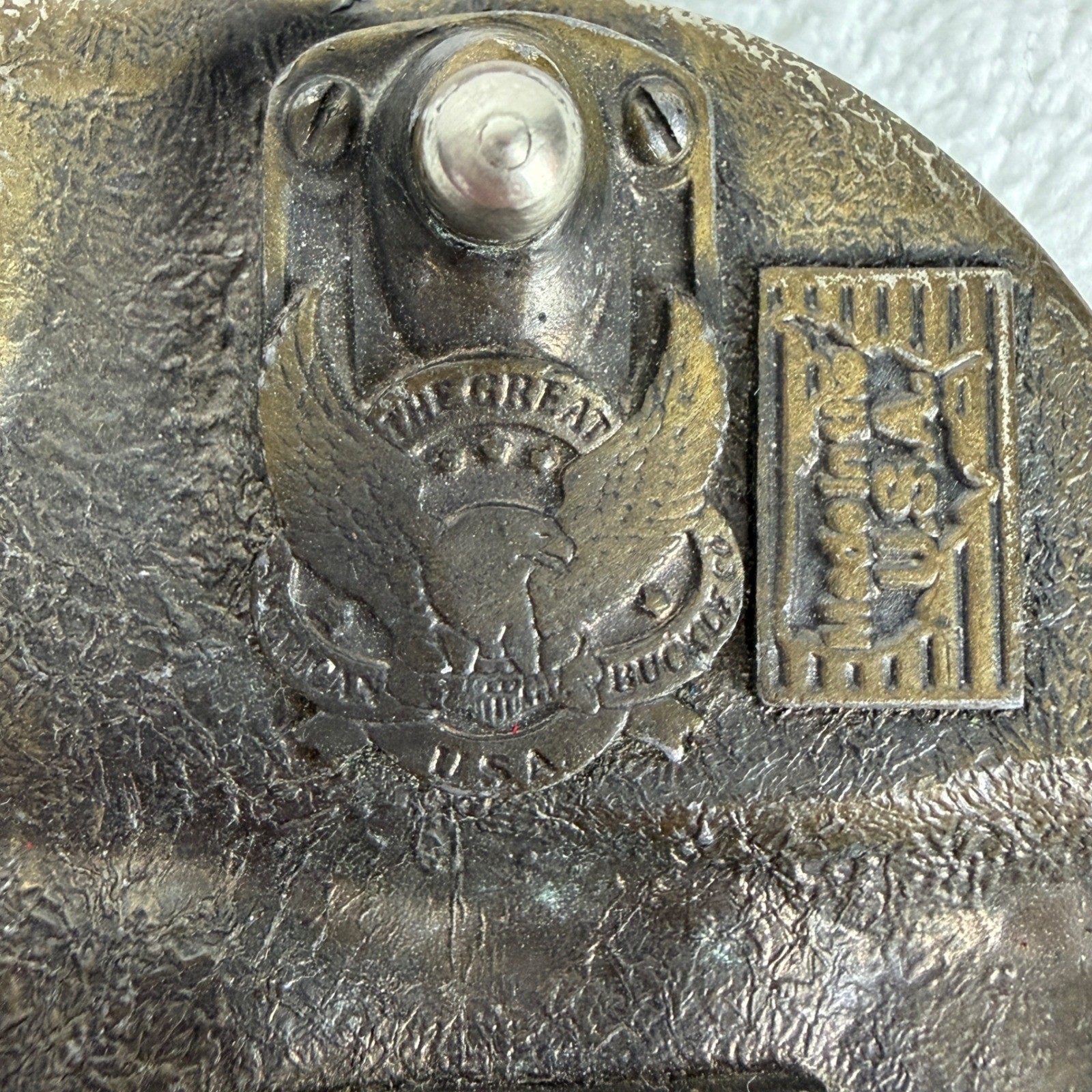 Vintage 1984 The Great American Buckle Co Statue of Liberty Belt Buckle USA 1604