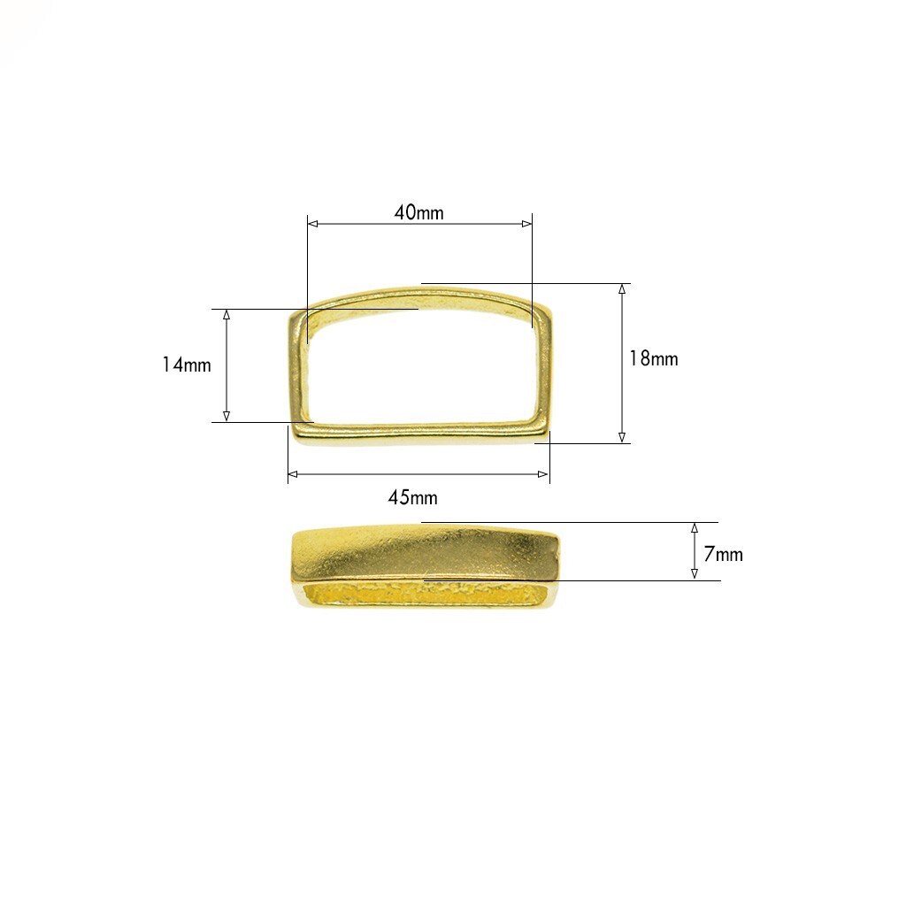 Solid Brass Belt Buckle Rectangle Ring 40mm 1.5 Replacement DIY EDC Craft