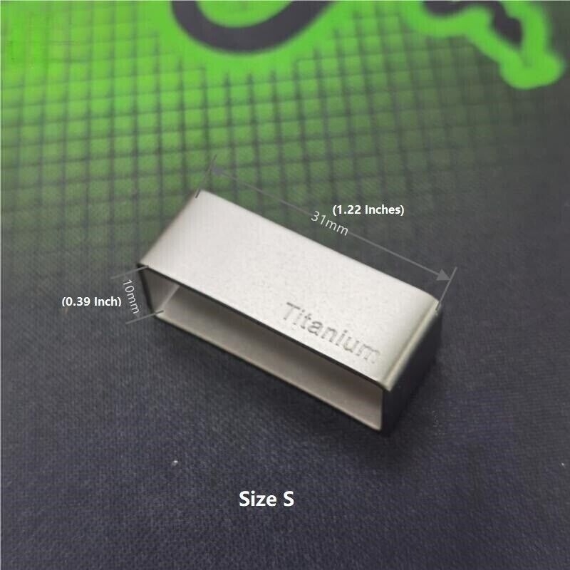 Pure Titanium Belt Loop Keeper Women Men&rsquo;s Belt Buckle Accessories Strap Ring