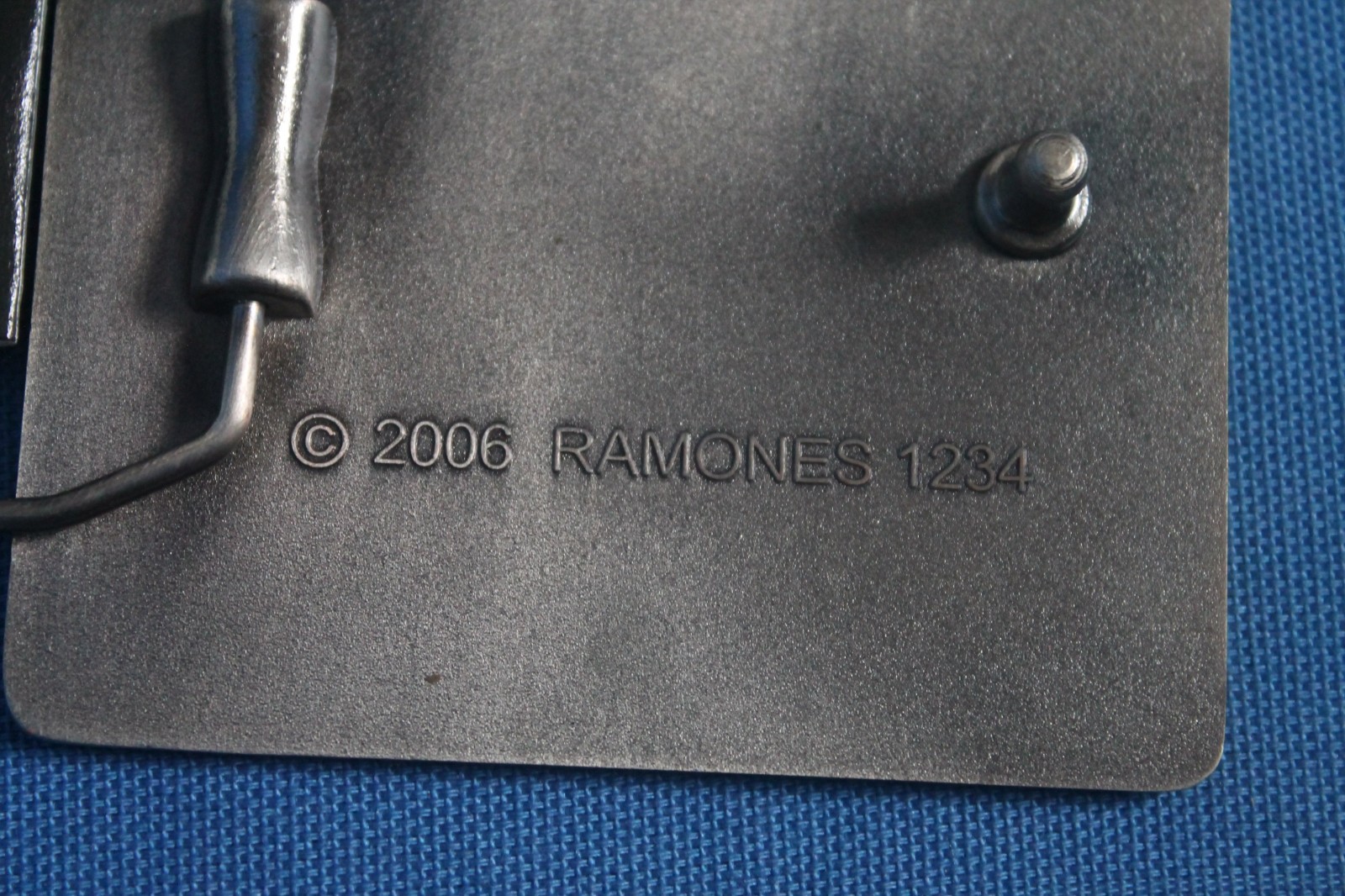 Ramones Belt Buckle Rock Band Square Photo Black Enamel Silver Metal 2006 New