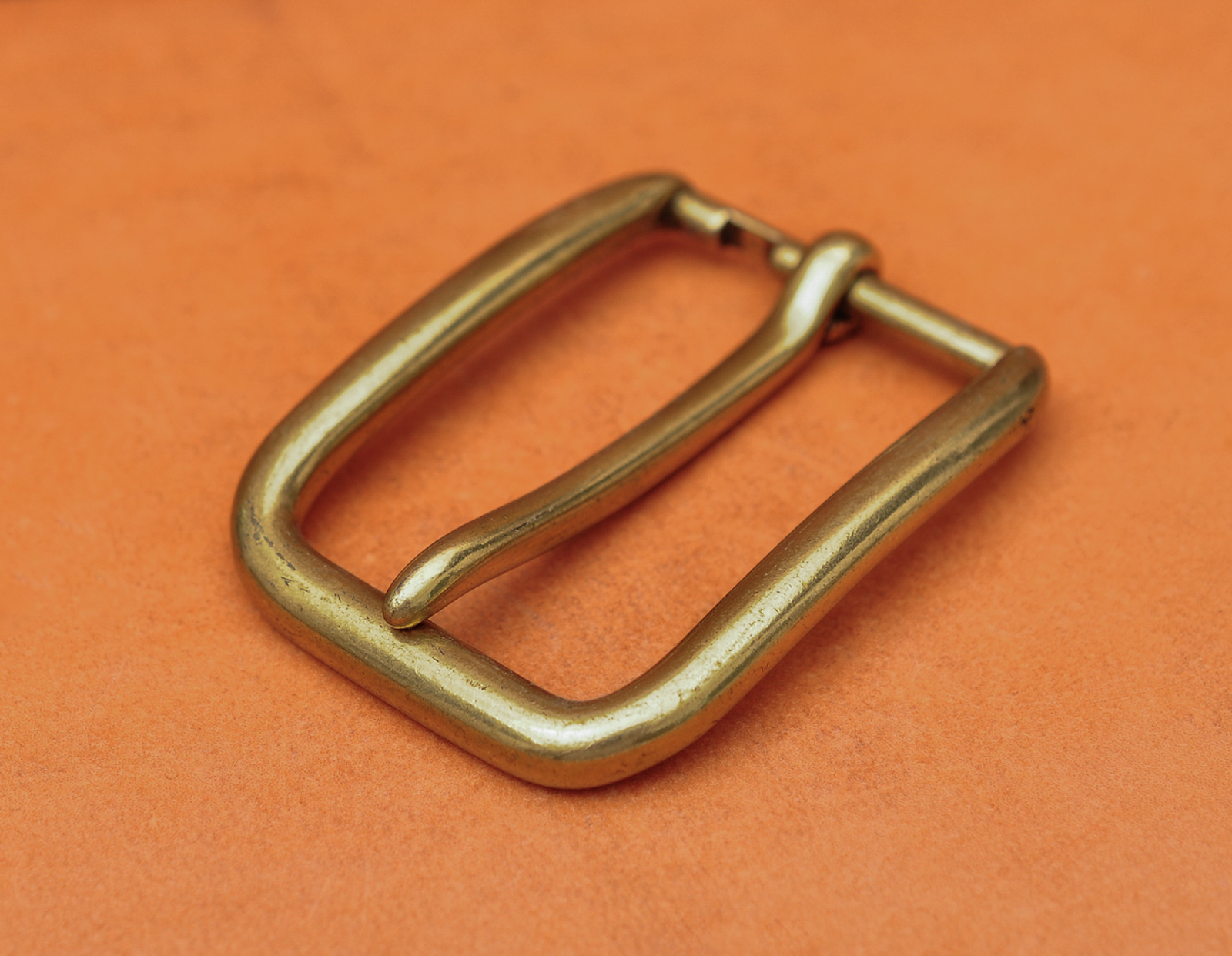 Retro Brass Long Big Heavy Single Prong Pin Leather Belt Buckle Fits 40MM Strap