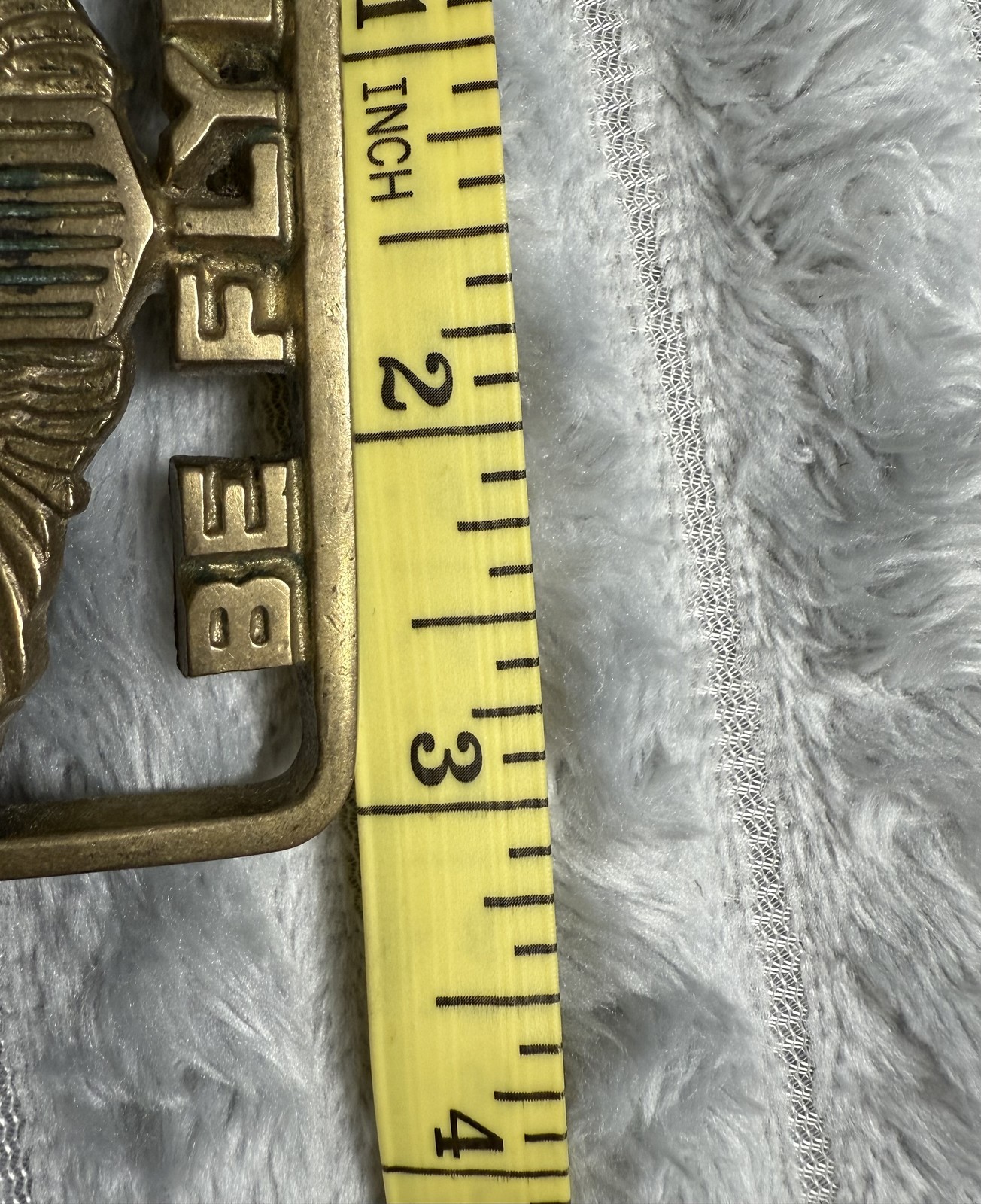 Vtg Solid Brass Id Rather Be Flying Belt Buckle & Leather Belt Pilot Aviation