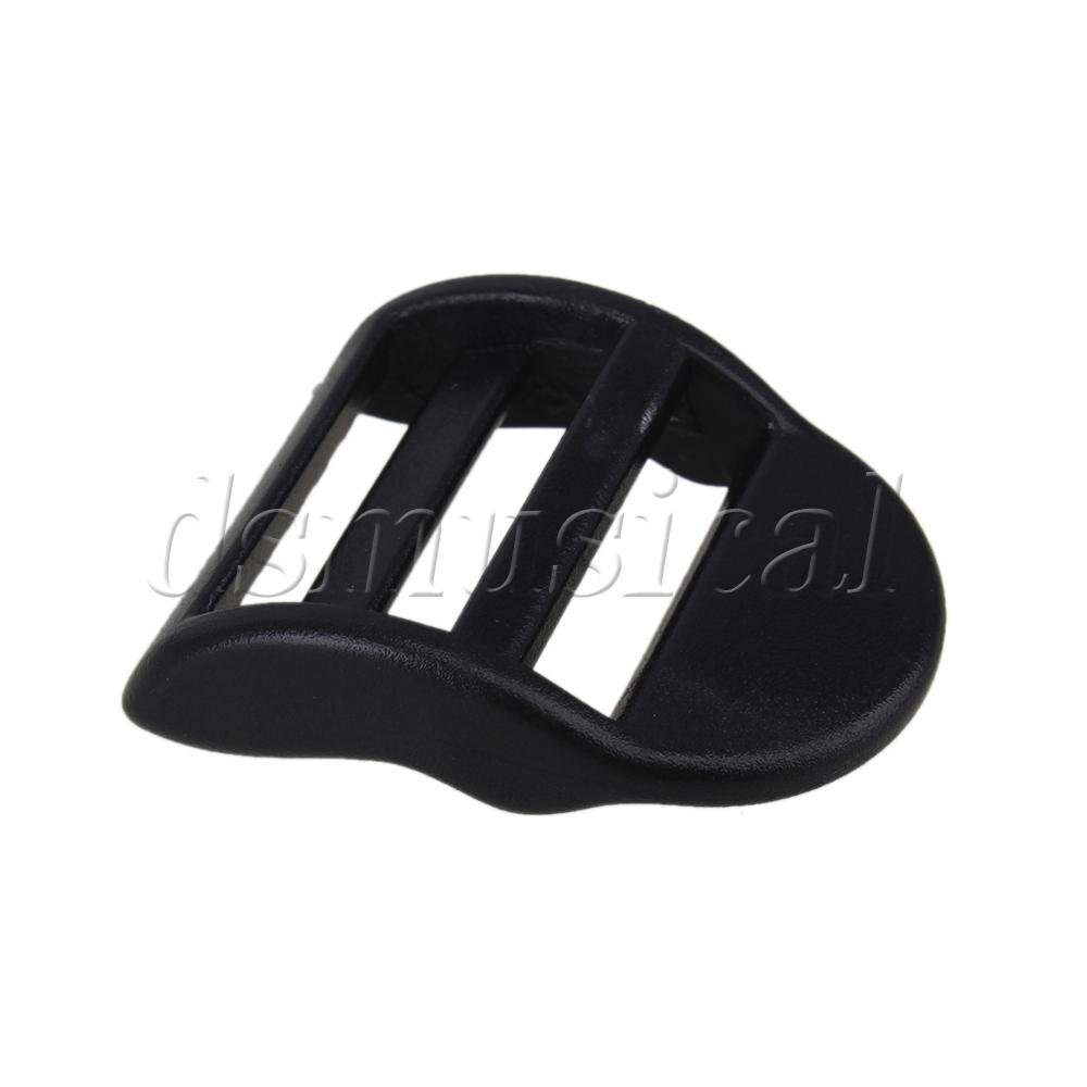 20Pcs 2cm Black Plastic Webbing Slider Shape Tension Lock Buckle Adjuster