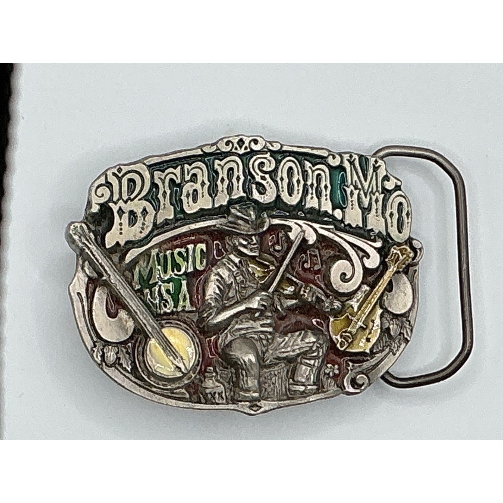 Vintage 1985 Branson MO Music USA Belt Buckle Great American Buckle Co 1633