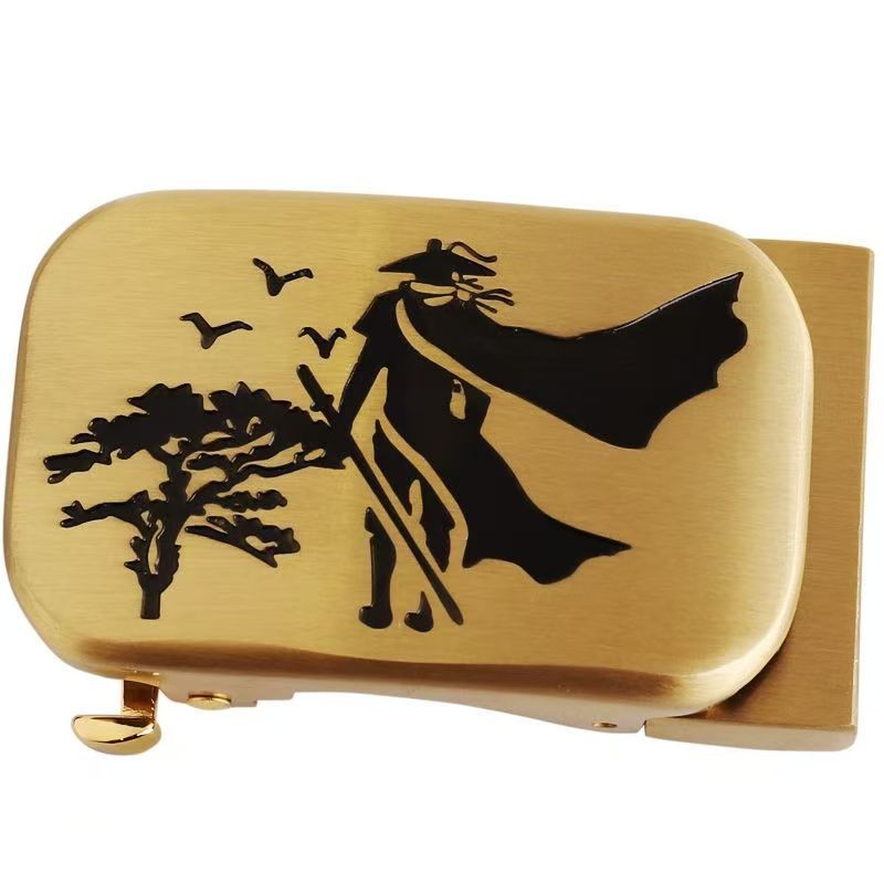 Men&rsquo;s automatic buckle belt buckle head pure copper men&rsquo;s belt head 3.5cm