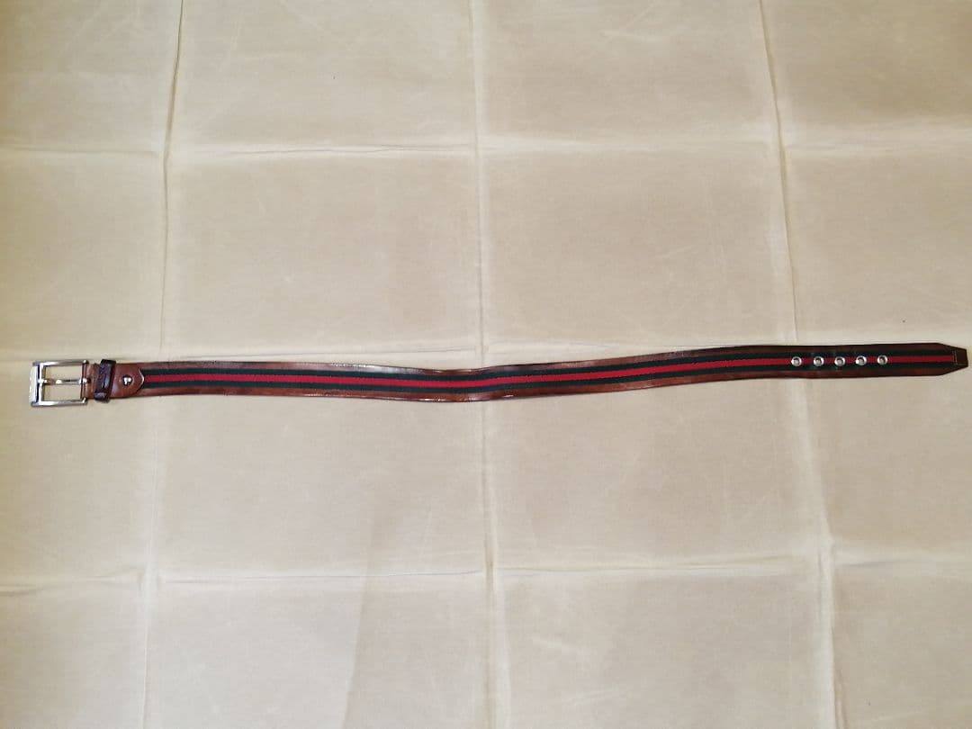 GUCCI Pre-Owned Old Leather Belt Sherry Line Made In