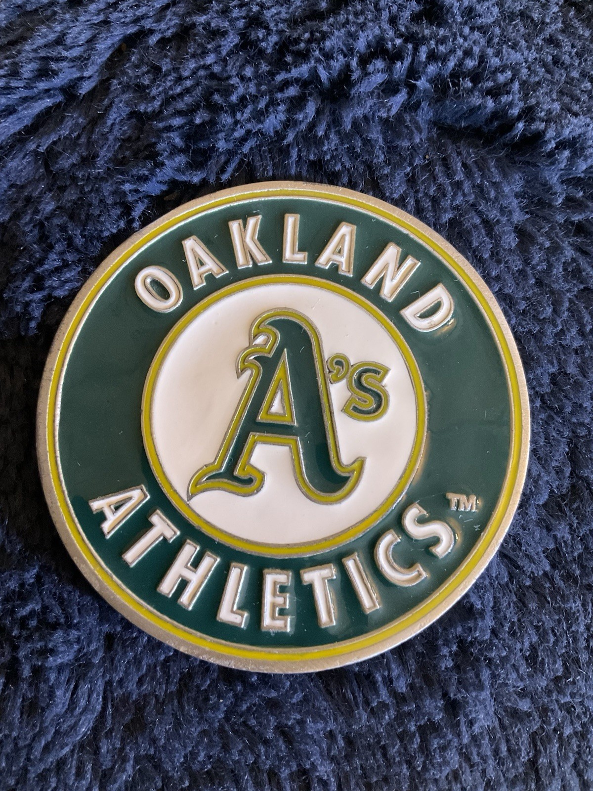 MLB Pewter Belt Buckle Oakland Athletics Oakland As Baseball