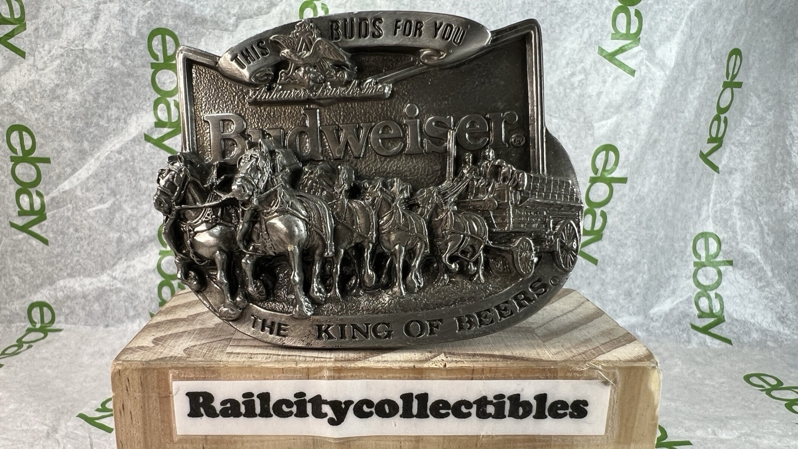 Vintage 1987 Anheuser-Busch King Of Beers Masterpiece Collection Belt Buckle
