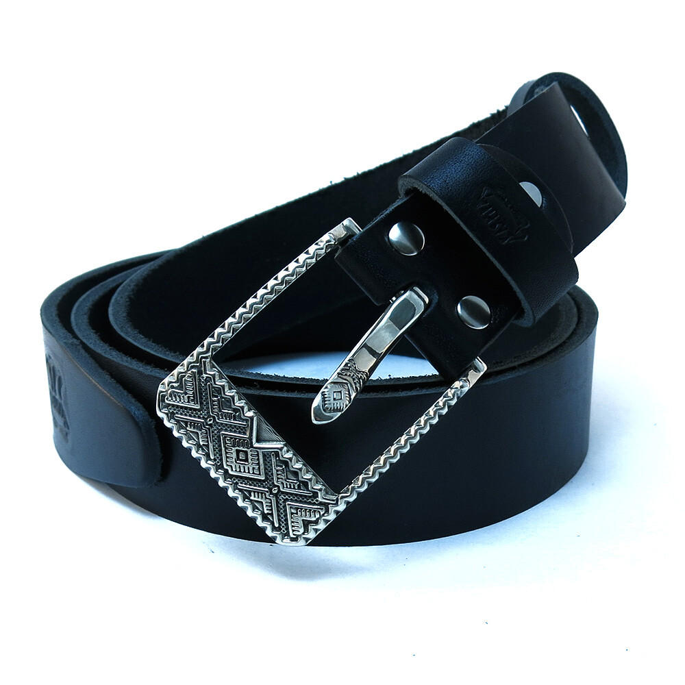 German silver belt buckle « Bayurok », Pin type, Ukrainian frame type belt buckle