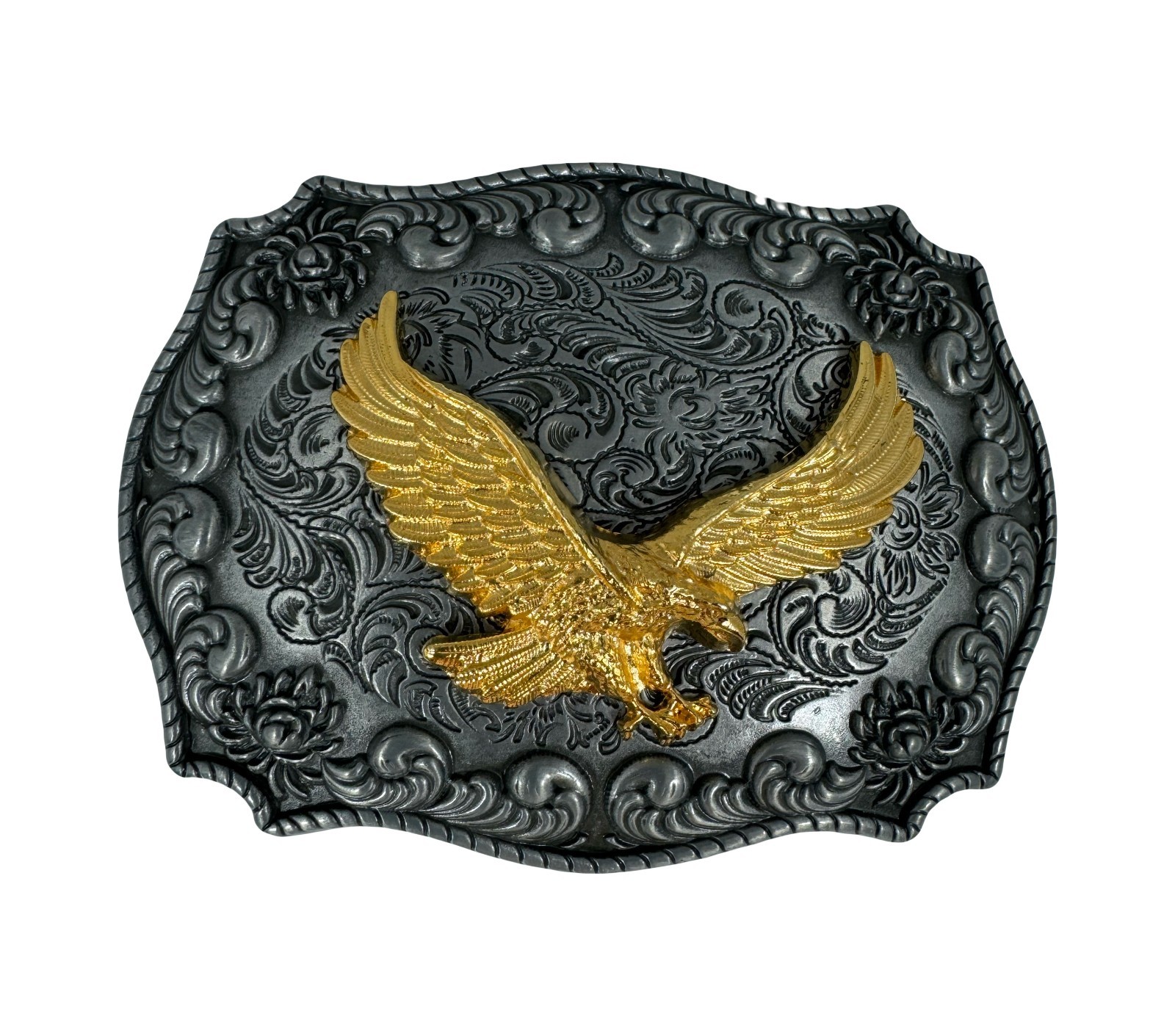 United States of America Bald Eagle Belt Buckle, Golden Eagle