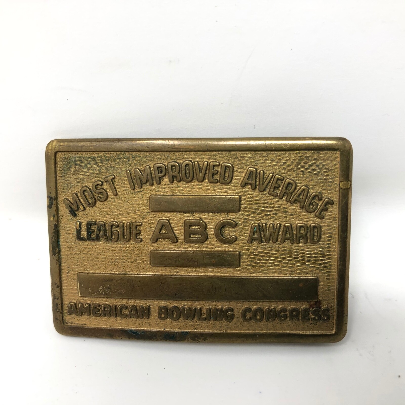VTG American Bowling Congress Most Improved Average League Award ABC Buckle