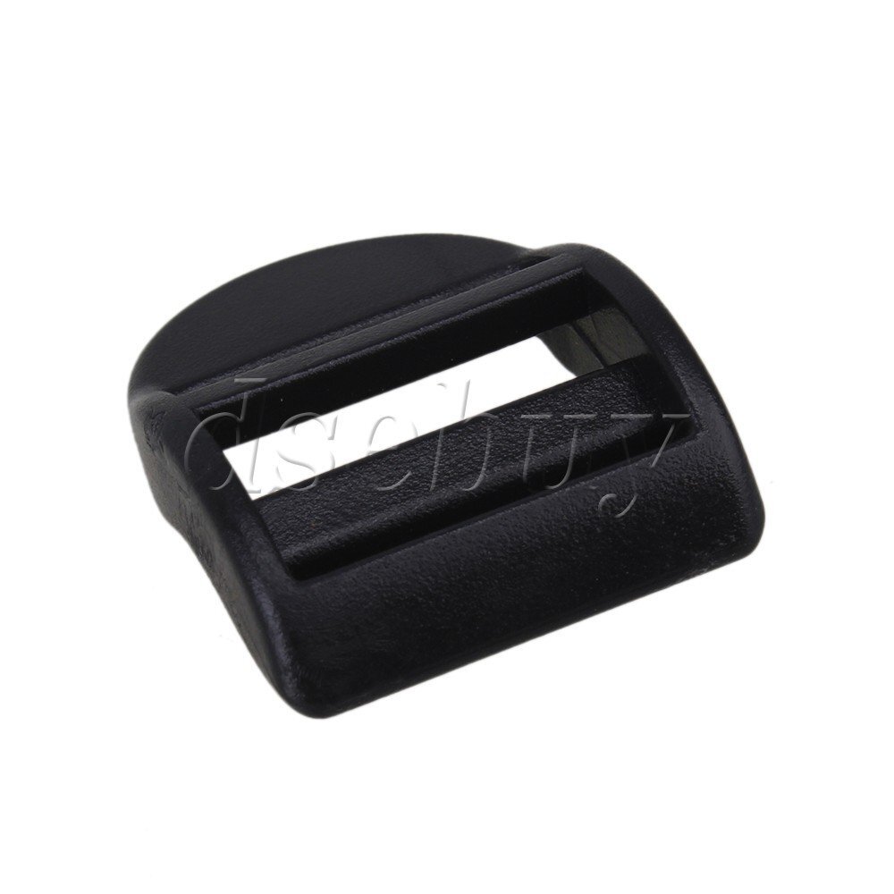 20pcs Plastic Slider Buckles Backpack Straps Webbing 20mm Black